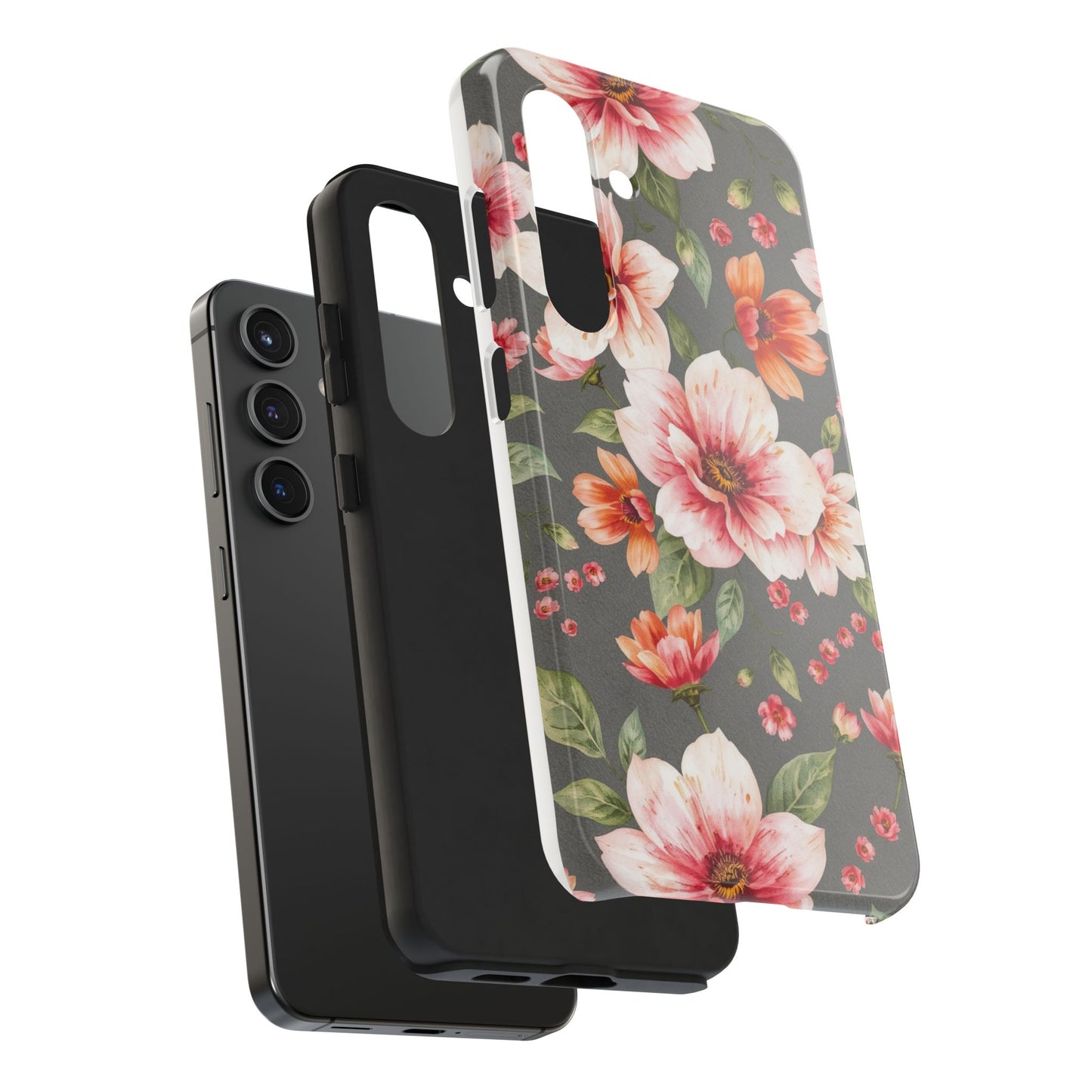 Floral Pink Tough Phone Case - Stylish & Durable Floral Design - for iPhone