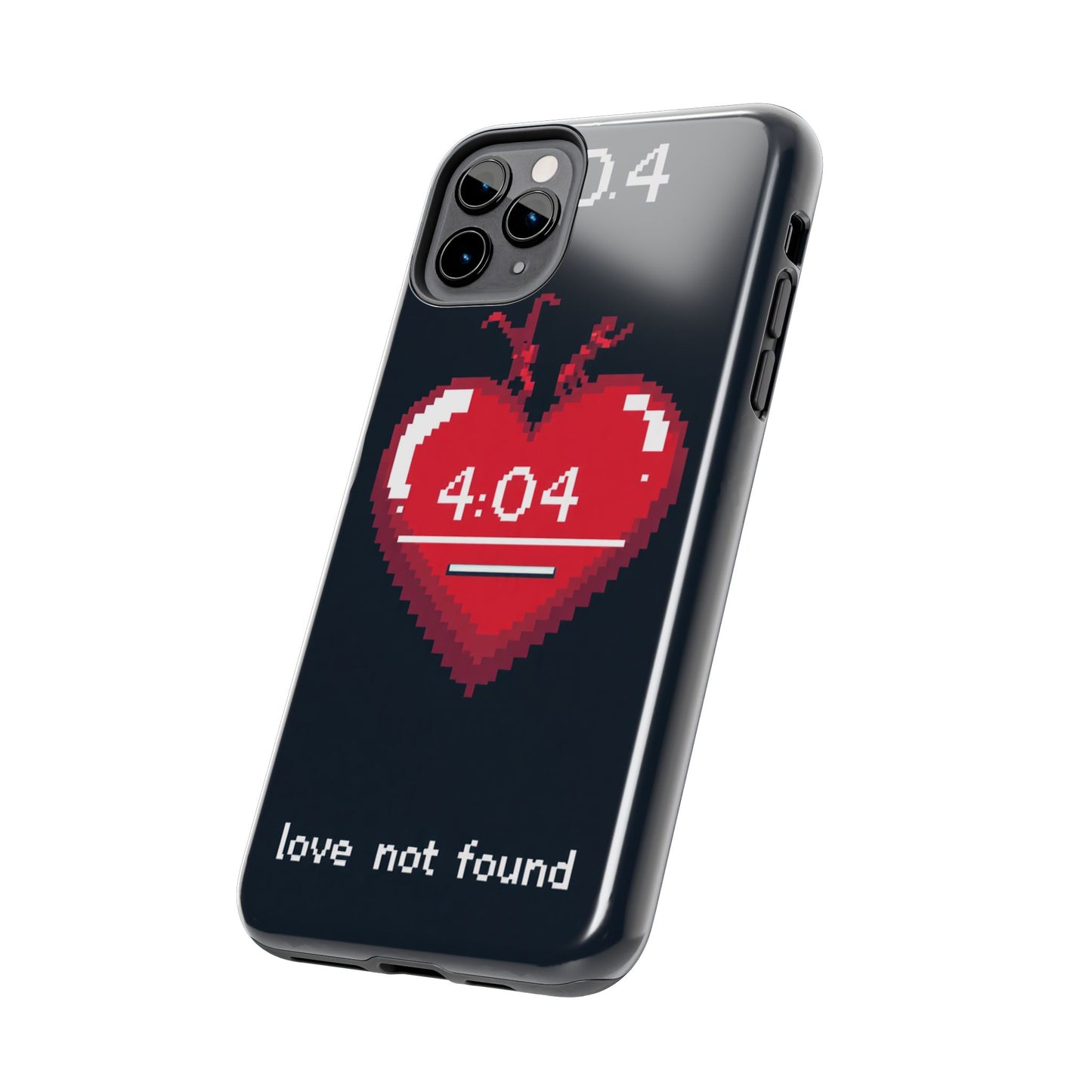 Vintage Pixel Heart Tough Phone Case - "404 Love Not Found" Design