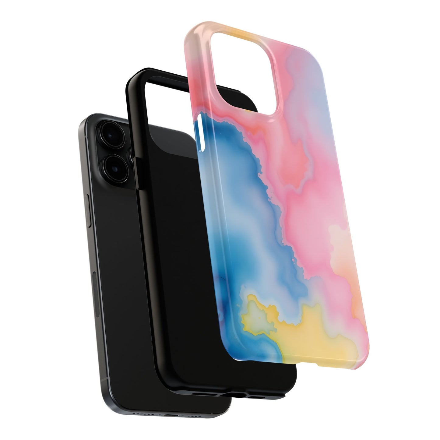 Painted Watercolor Tough Phone Case - Durable Protection with Artistic Vibes - for iPhone