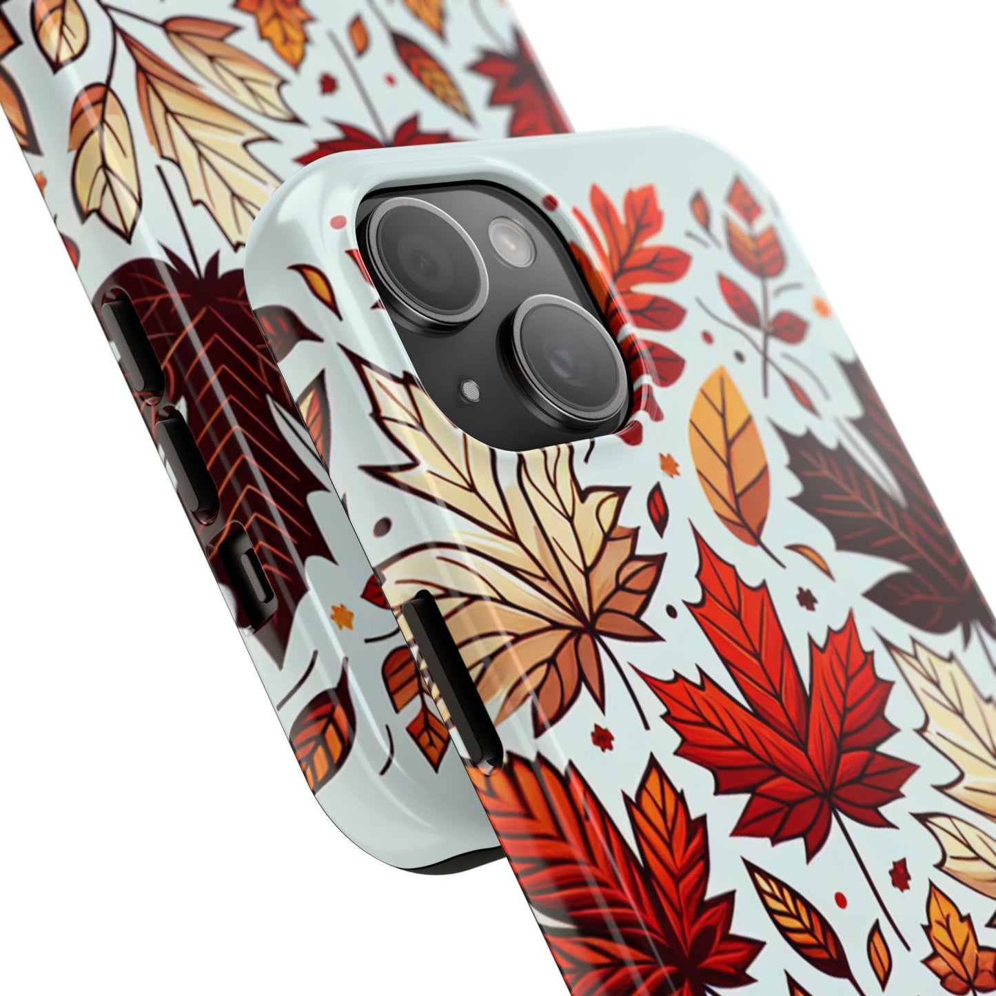 Autumn Leaves Tough Phone Case - Leaves Pattern - for iPhone