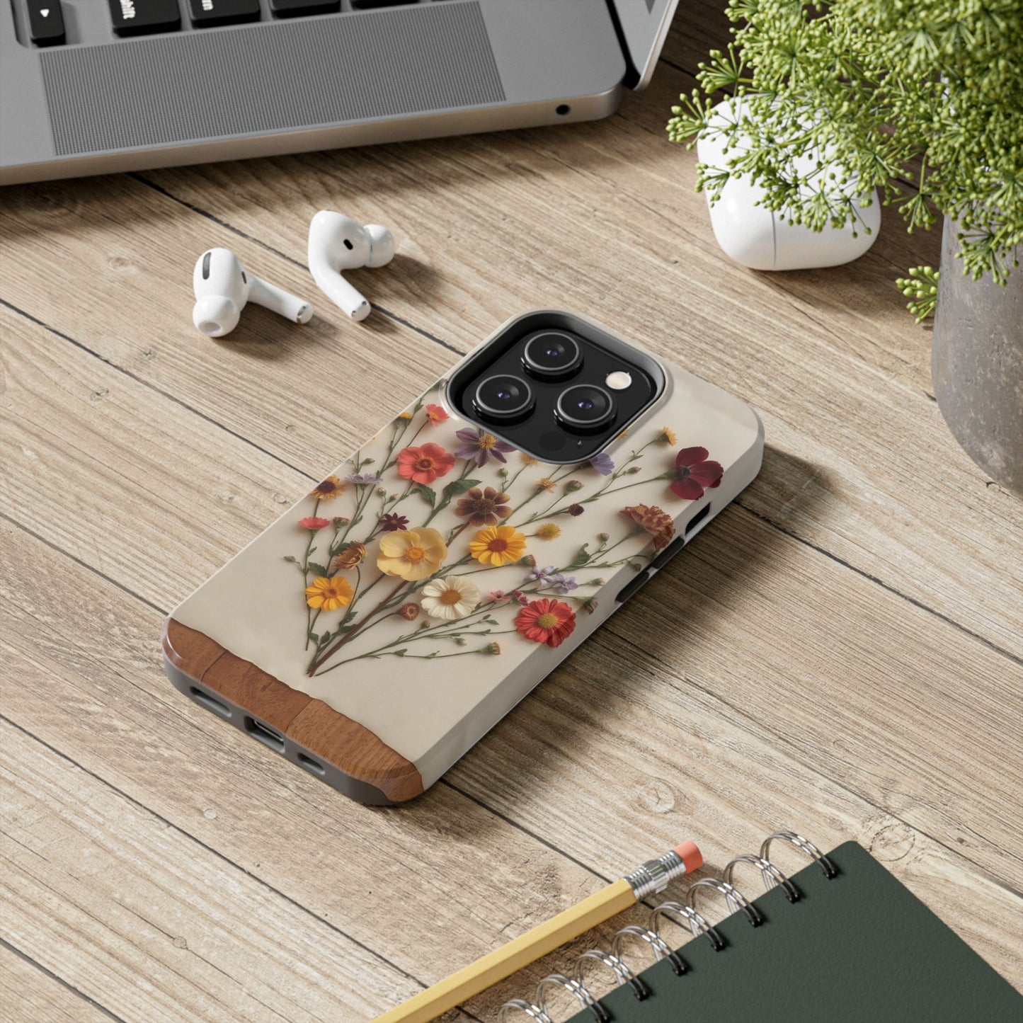 Floral Tough Phone Case - Durable Protection with Nature-Inspired Design