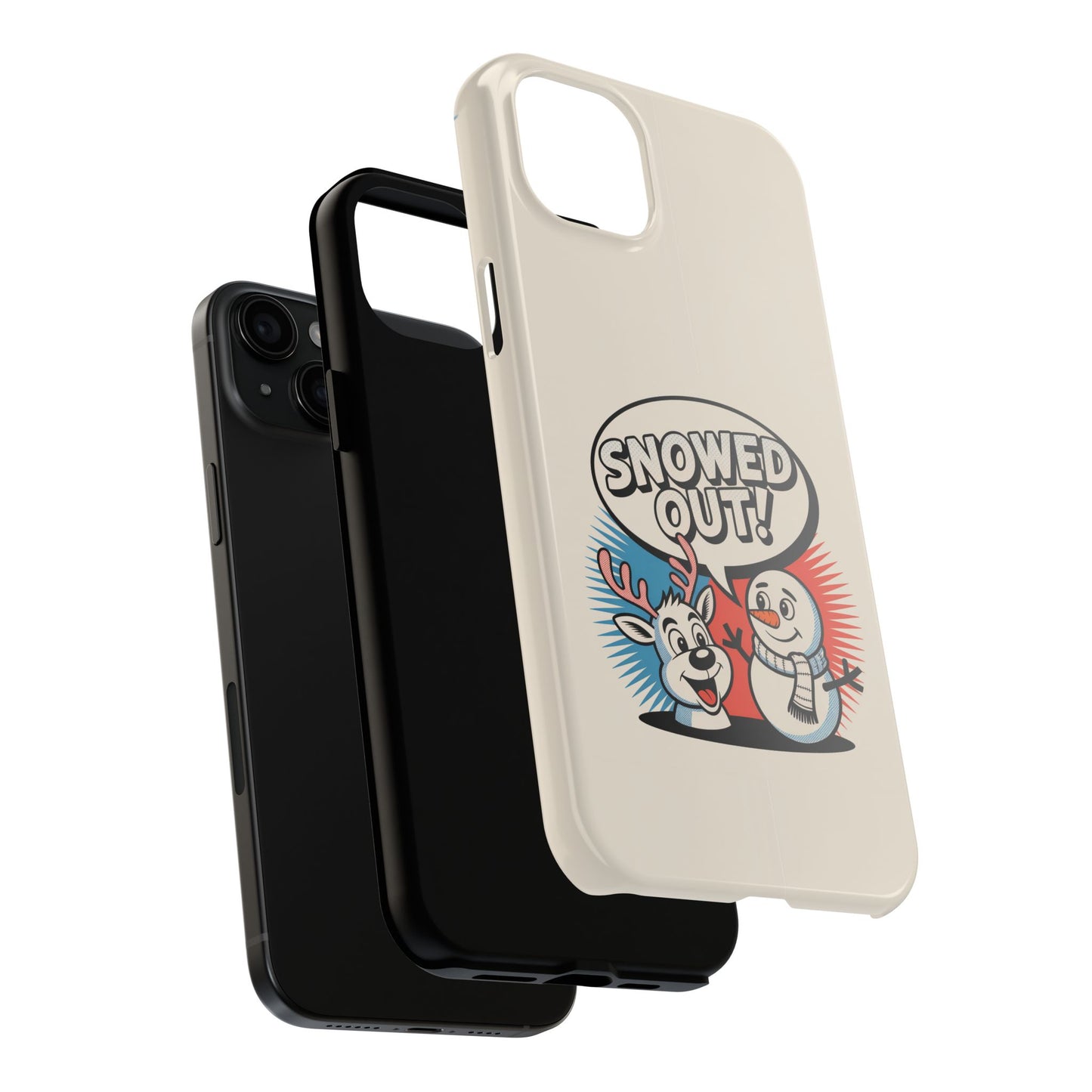 Snowman & Reindeer Tough Phone Case - Snowed Out Holiday Design