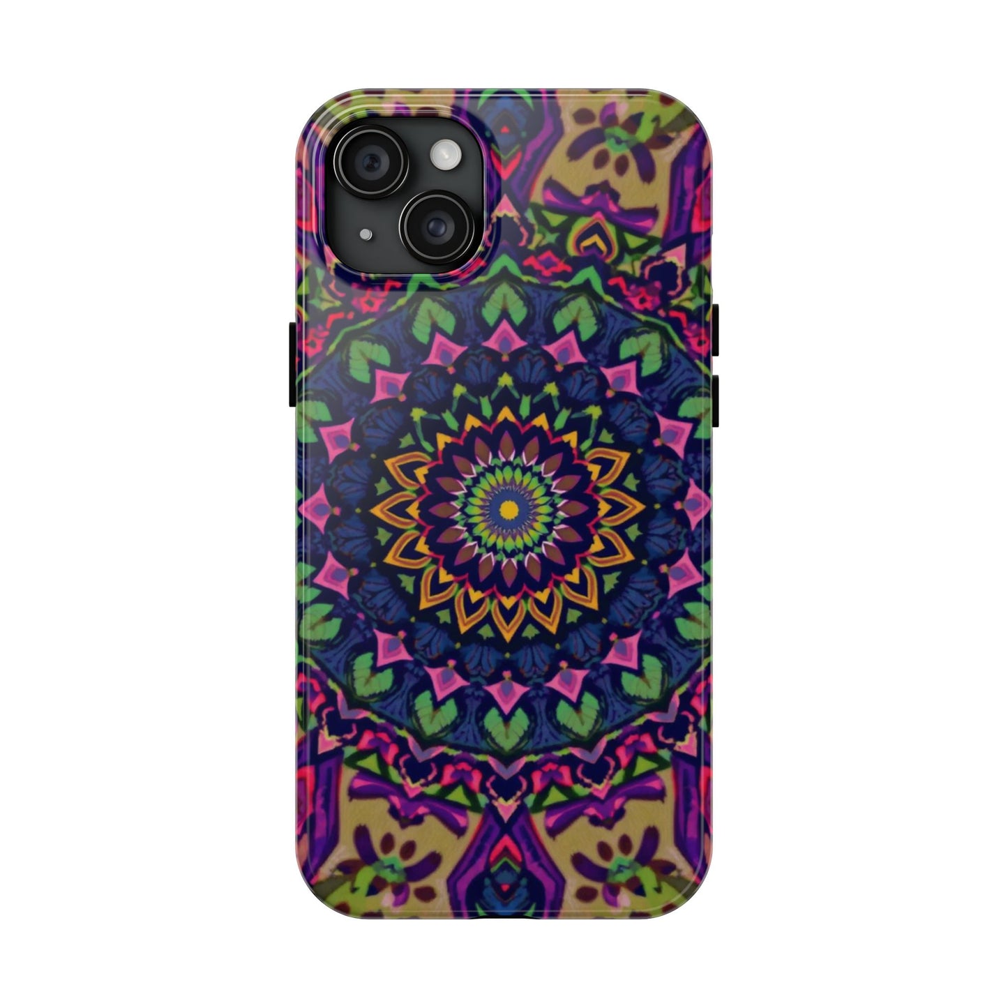 Vibrant Mandala Tough Phone Case - Colorful, Purple Fusion, Durable Protection for Your Device - for iPhone