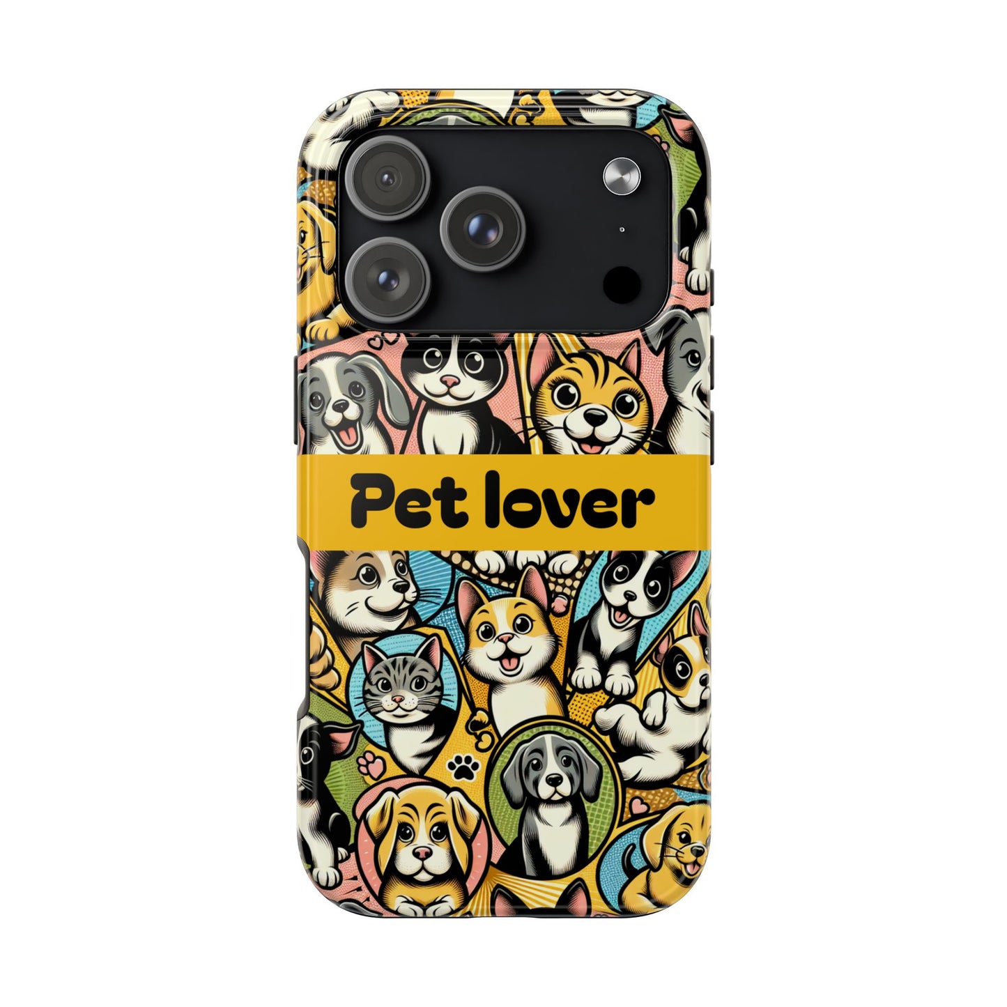 Pet Lover Tough Phone Case - Colorful Animal Design - for iPhone