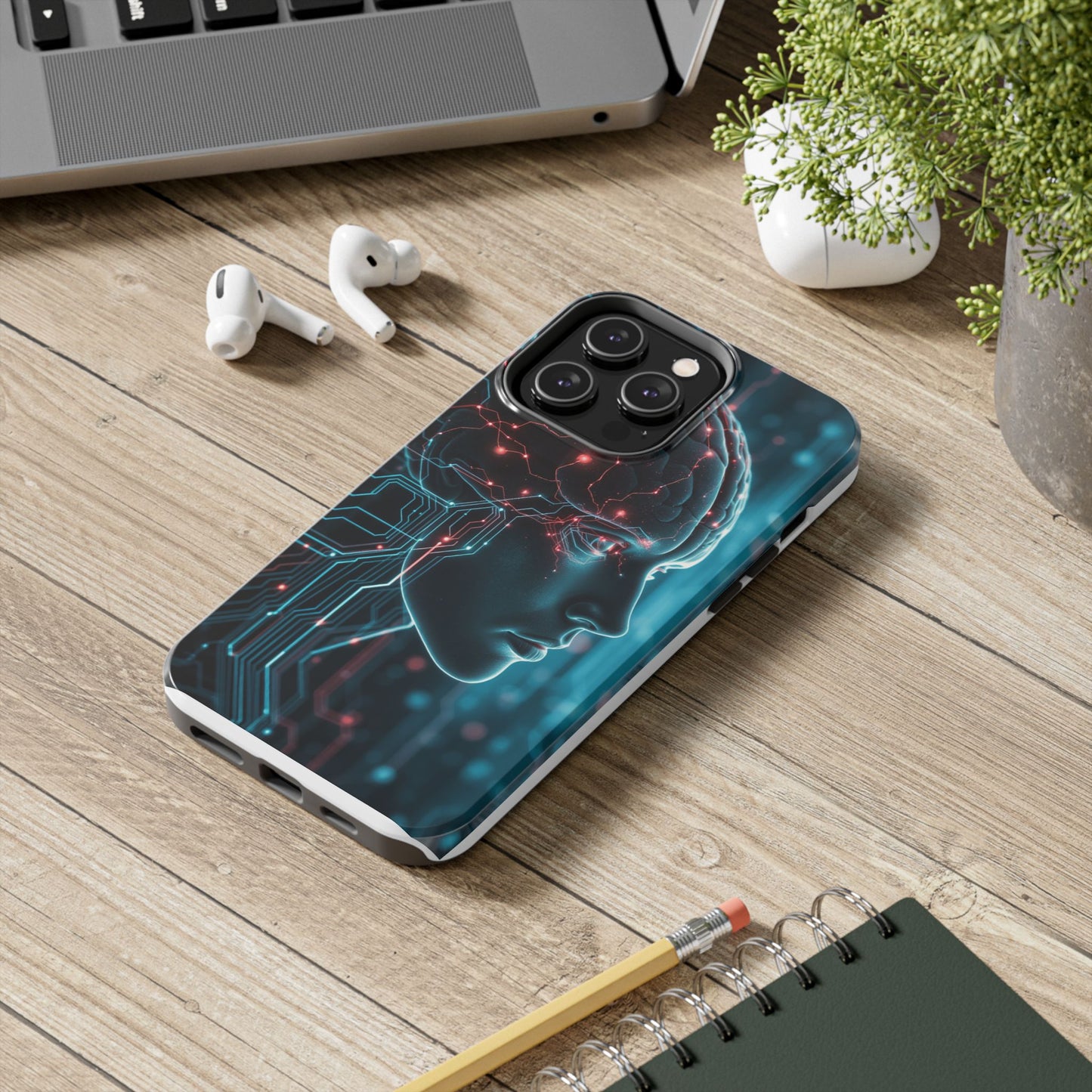 Futuristic Brain Design Tough Phone Case