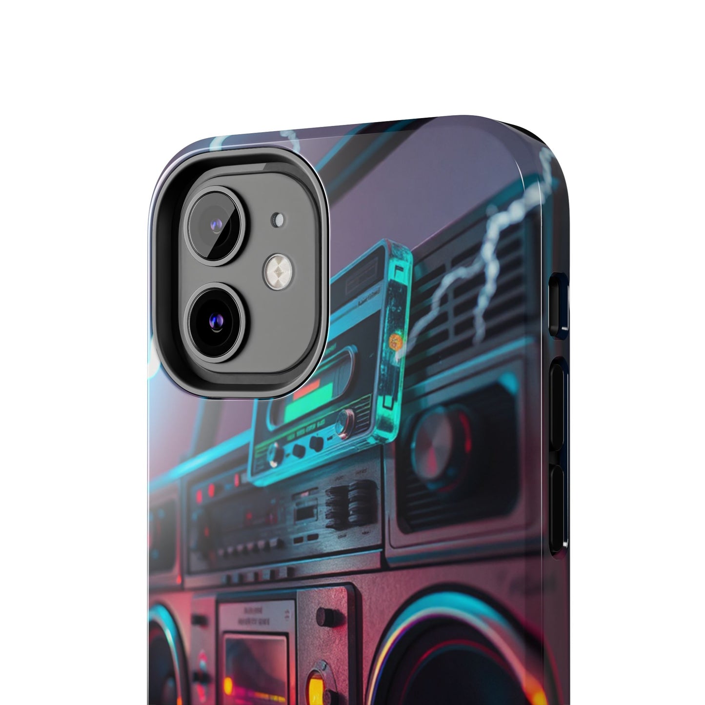 Retro Boombox Tough Phone Case – Vibrant Protection for Music Lovers