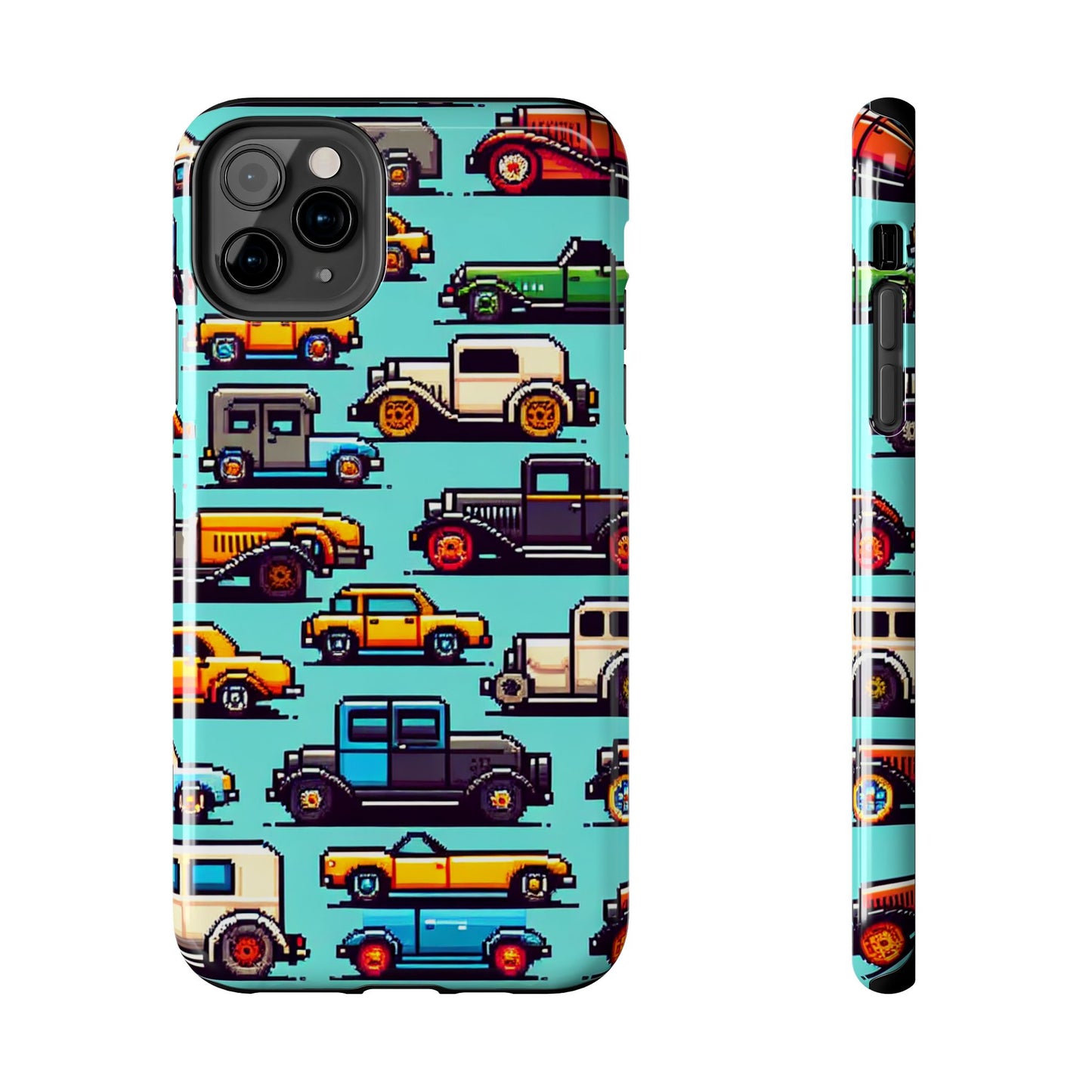 Retro Car Pixel Art Tough Phone Case - Durable & Stylish Protection - for iPhone
