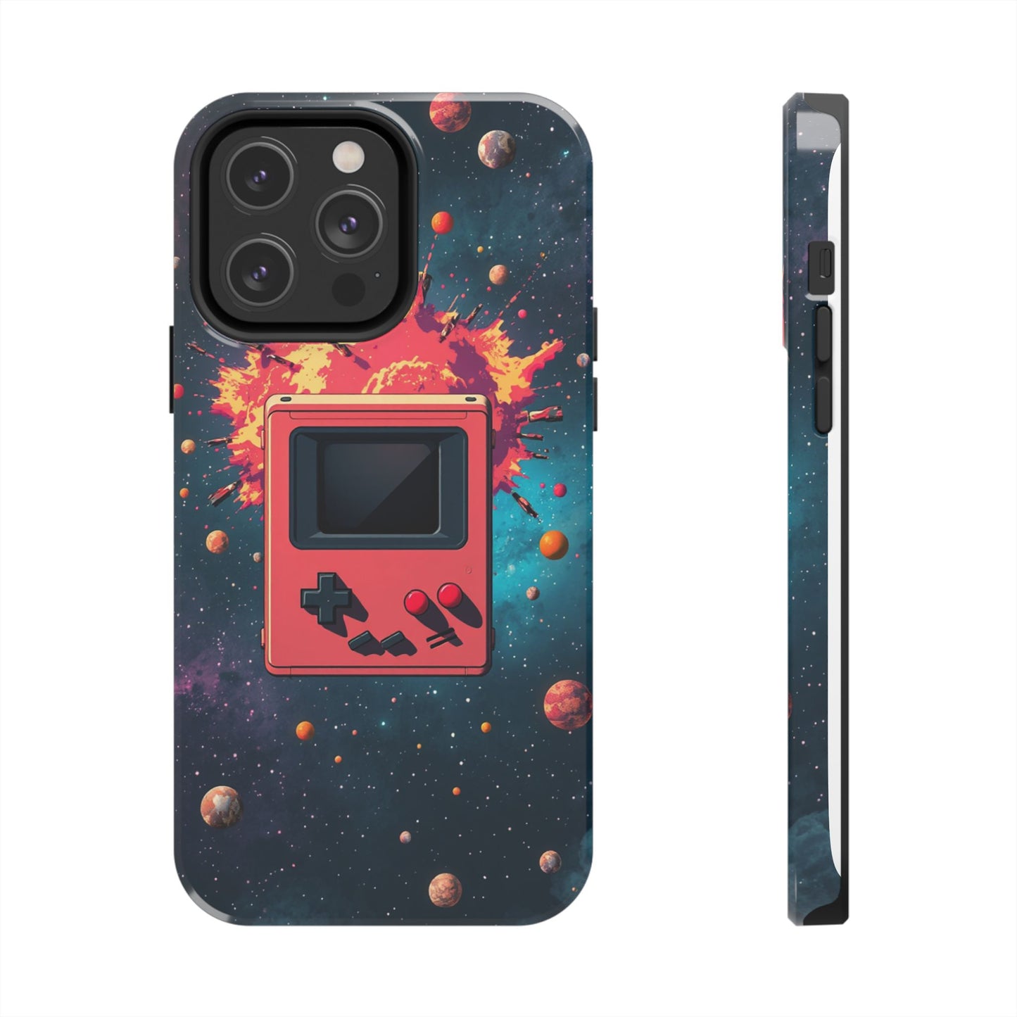 Retro Gaming Tough Phone Case - Space Adventure Design