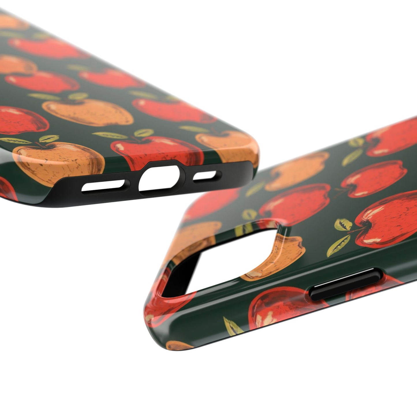 Apple Retro Pattern Tough Phone Case - Durable, Stylish, and Protective for Everyday Use - for iPhone