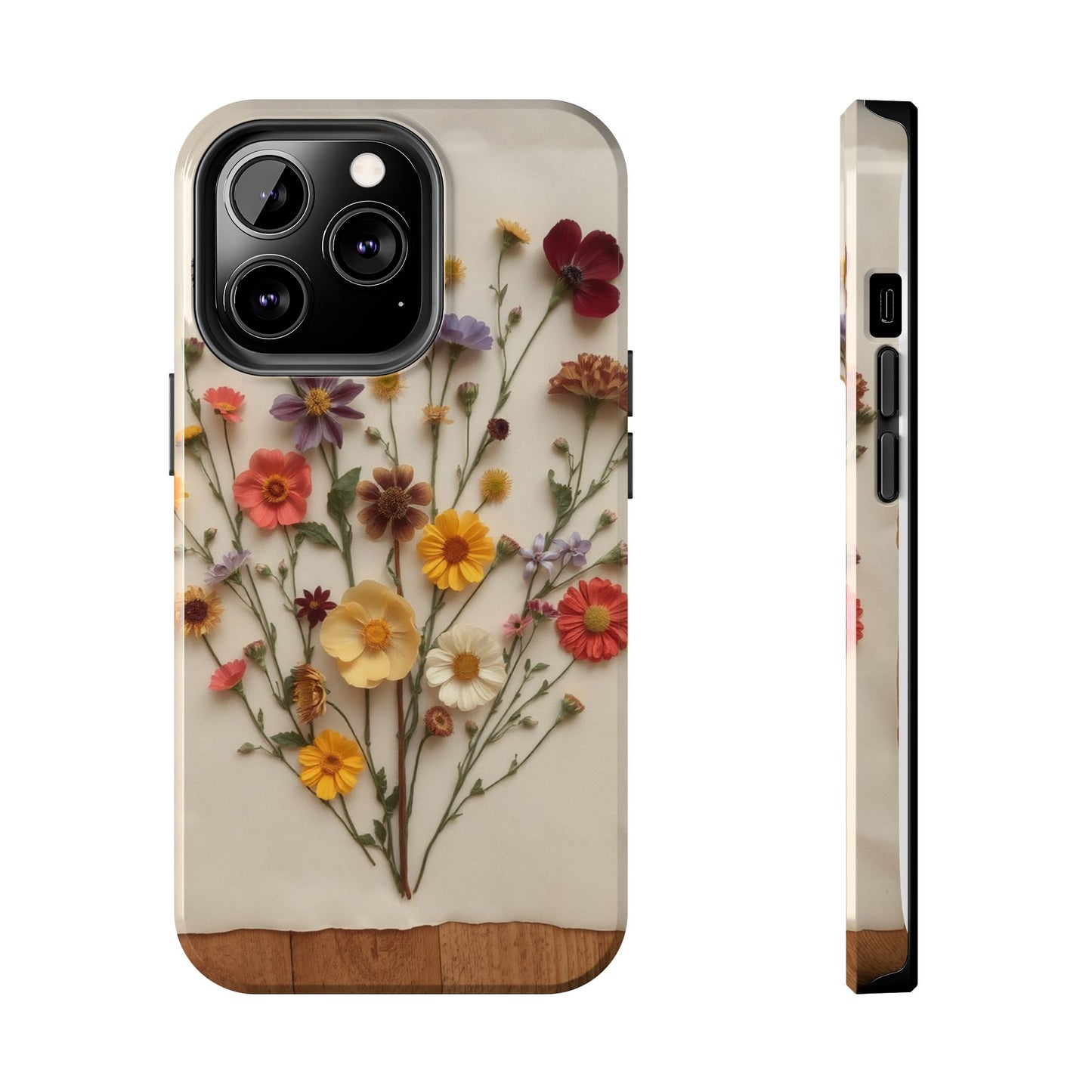 Floral Tough Phone Case - Durable Protection with Nature-Inspired Design