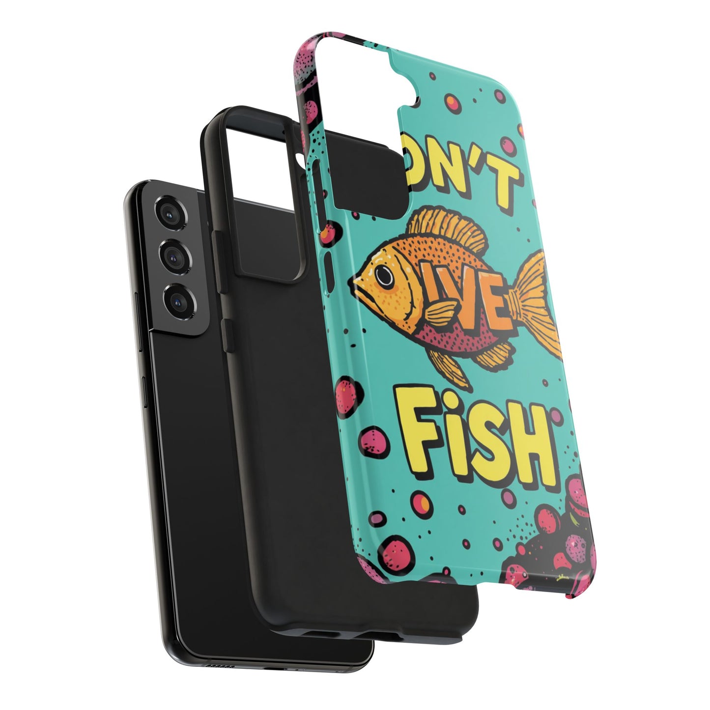 Catchy Fish-Themed Tough Phone Cases, Unique Gift for Fish Lovers, Durable Protection for Phones, Fun Aquatic Design, Ideal for Holidays