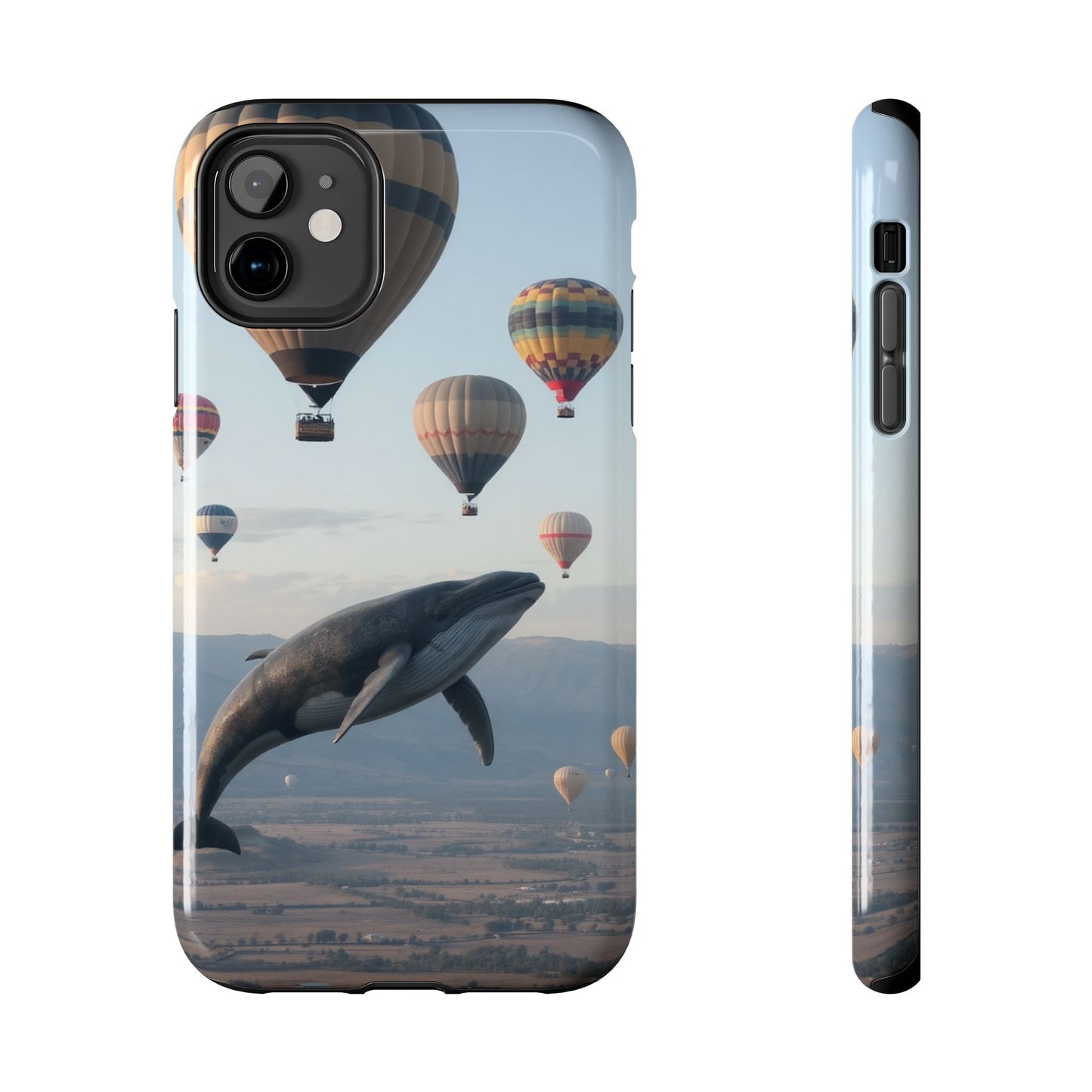 Whale Hot Air Balloon Tough Phone Case - Adventure & Nature Lovers