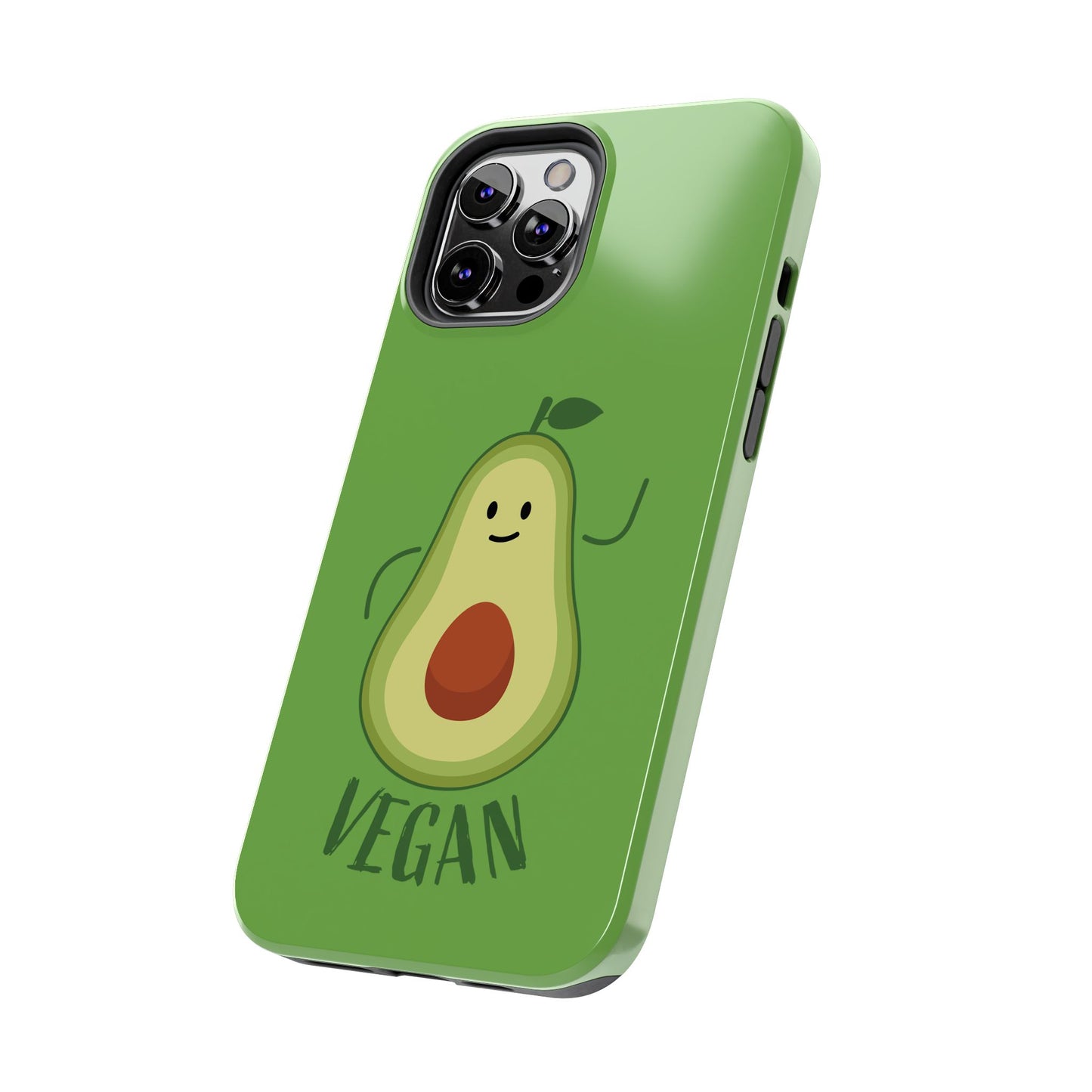 Vegan Avocado Tough Phone Case - Cute & Durable Phone Cover - for iPhone