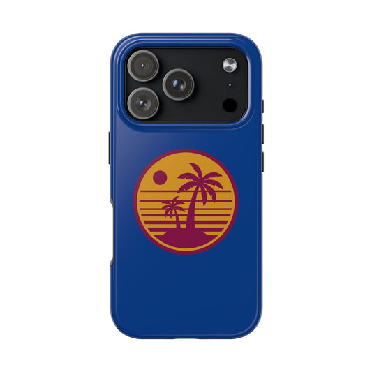Retro Sunset Tough Phone Case - Vibrant Beach Vibes for Summer Adventures - for iPhone