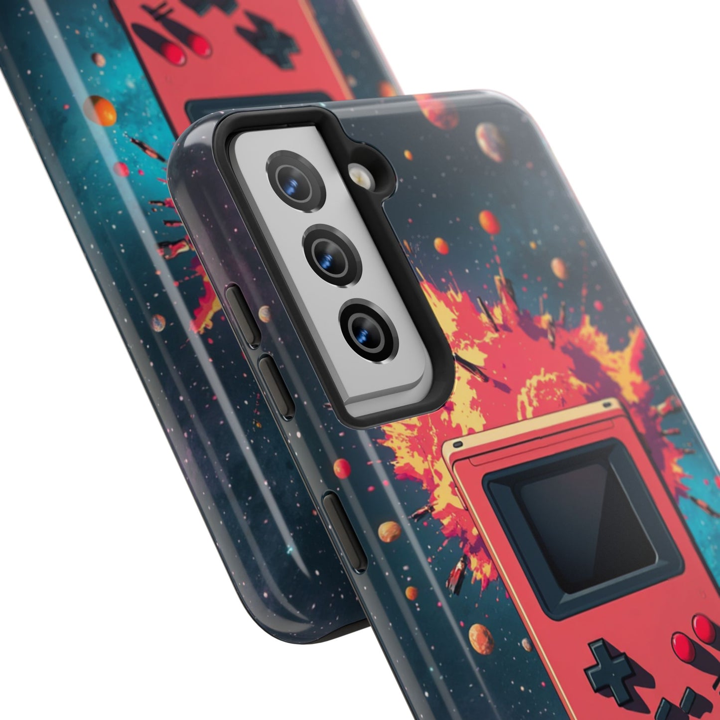 Retro Gaming Tough Phone Case - Space Adventure Design