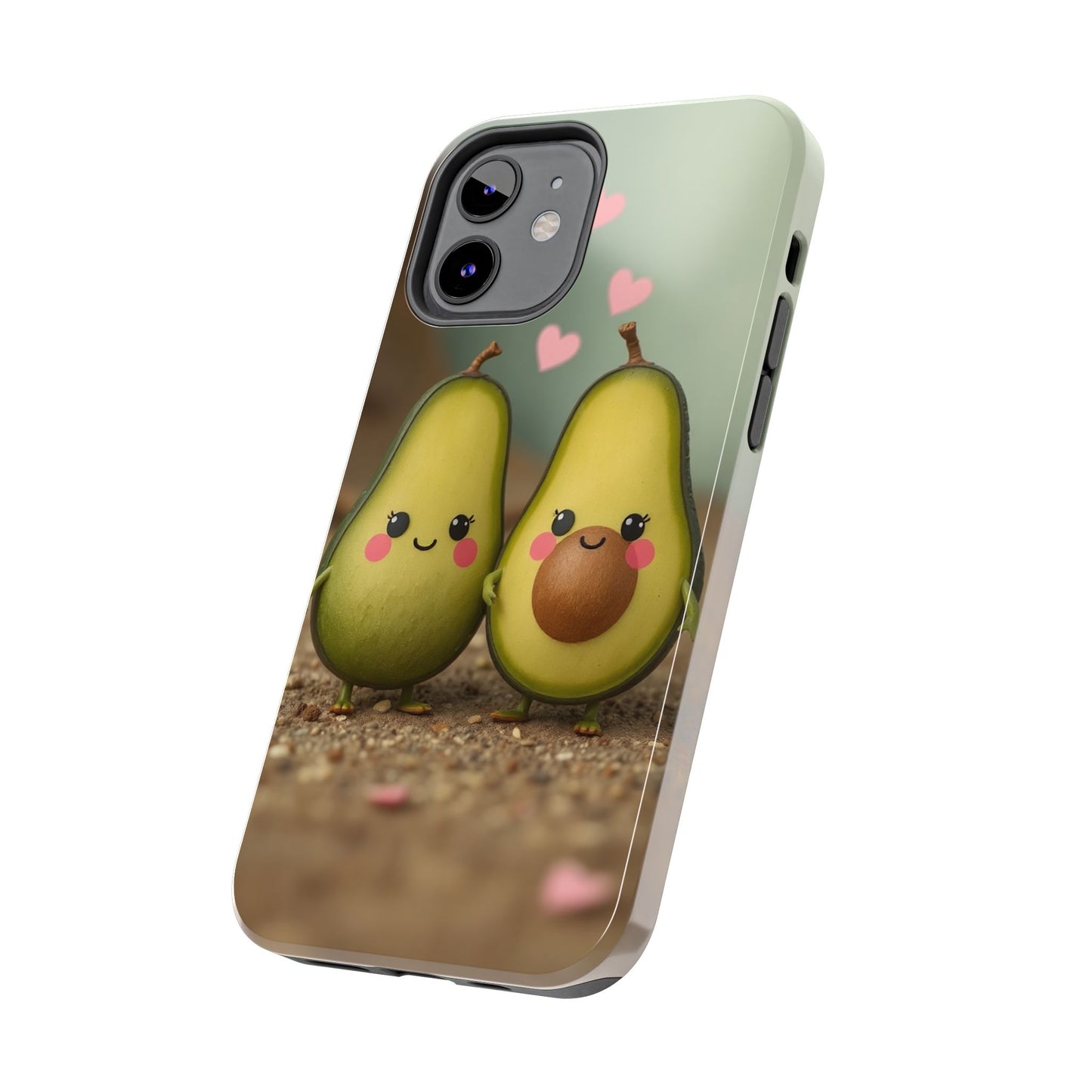 Cute Avocado Phone Case, Funny Tough Case, Quirky Phone Accessory, Gifts for Foodies, Valentine's Day Present