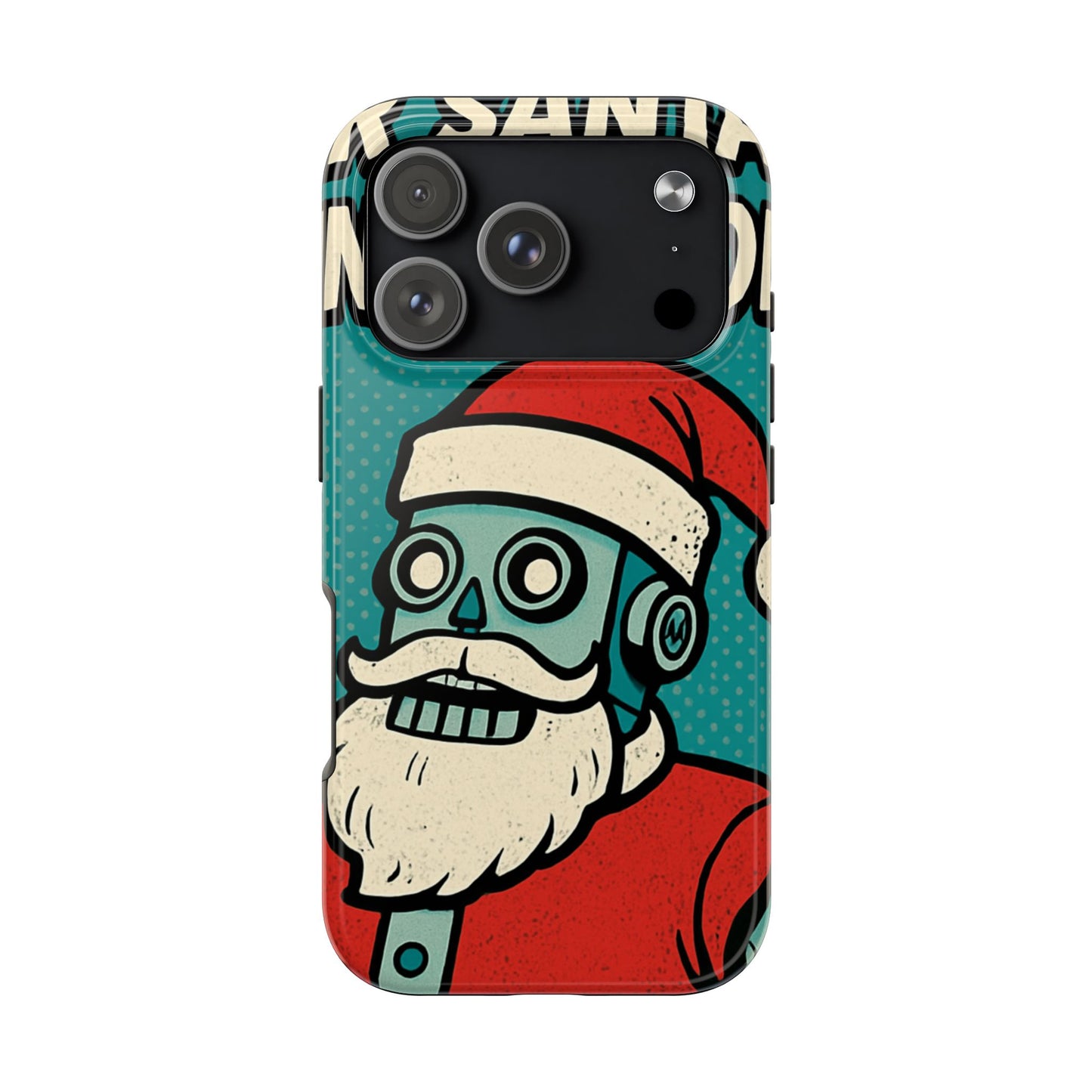 Santa Robot Phone Case - Durable Tough Design for Holidays