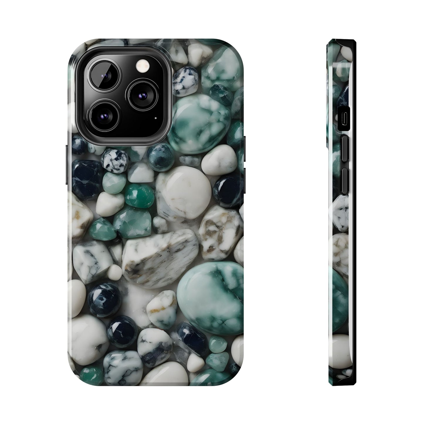Small Rocks Pattern Tough Phone Case - Stylish & Durable Protection - for iPhone