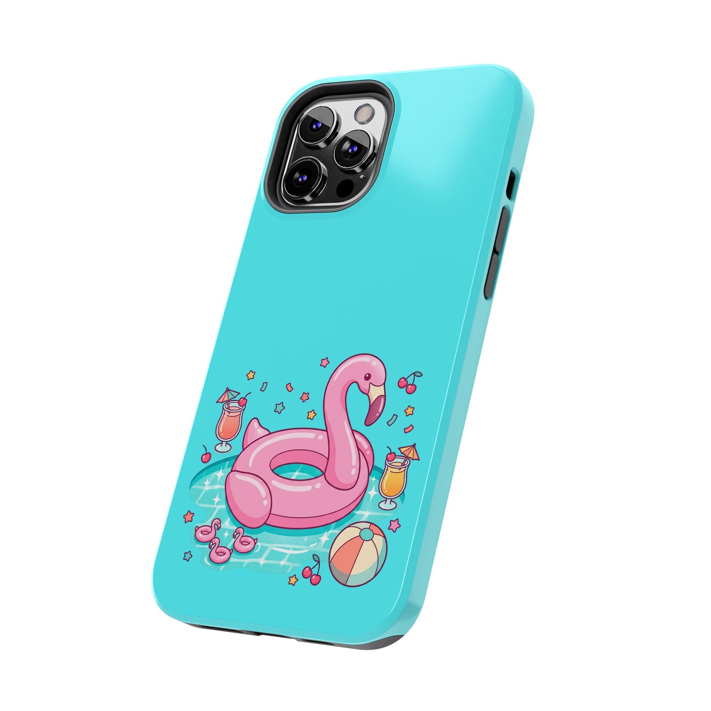 Flamingo Pool Party iPhone Case