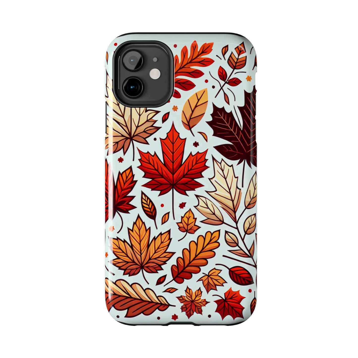 Autumn Leaves Tough Phone Case - Leaves Pattern - for iPhone