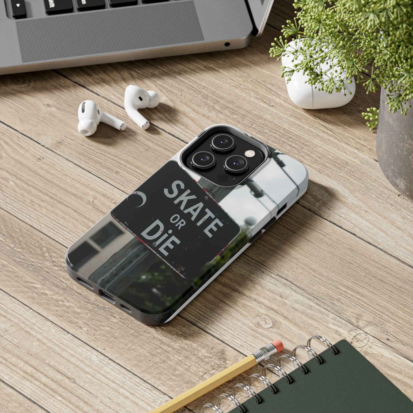 Black Sign Skate or Die Design - Tough Phone Case for iPhone