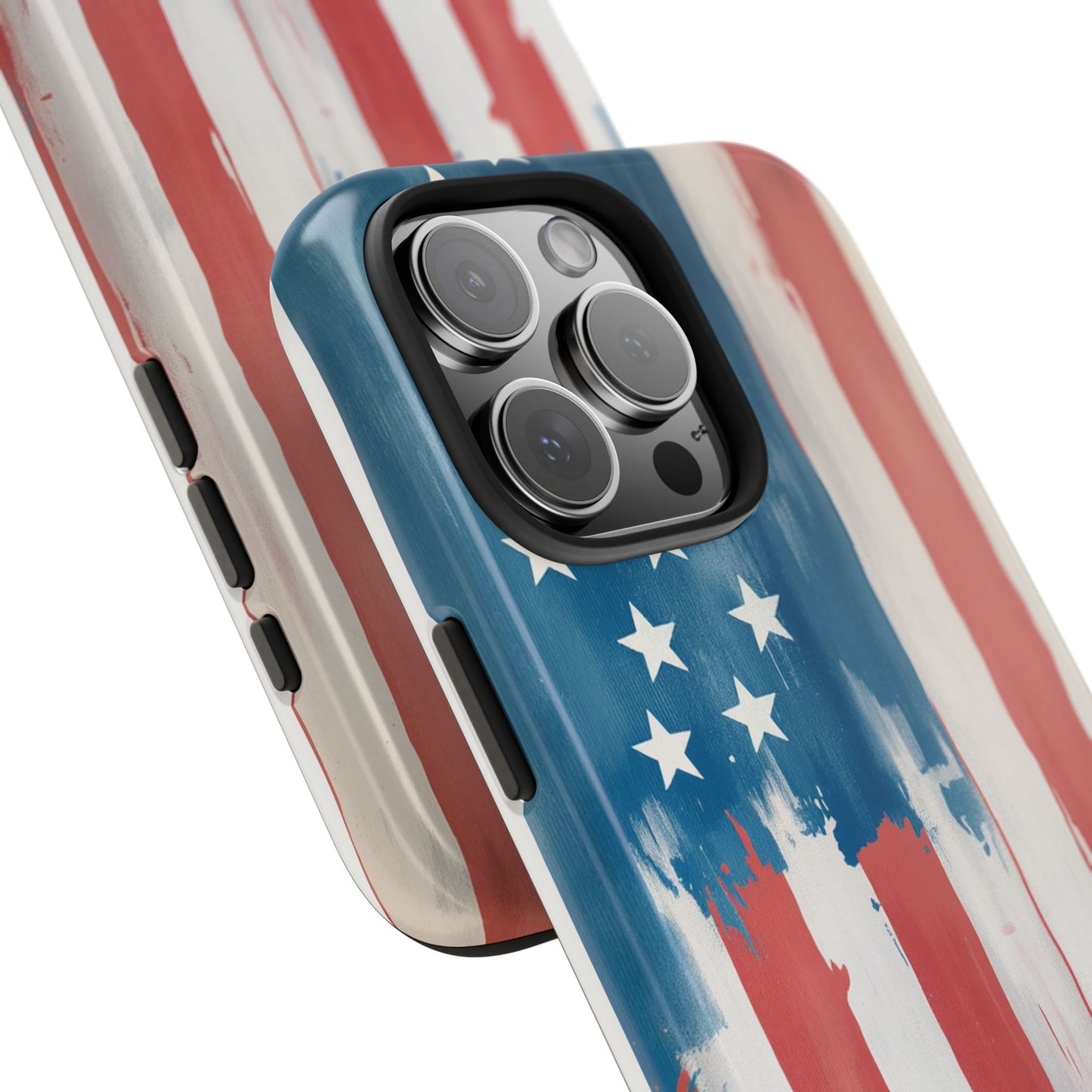 Patriotic Tough Phone Cases - Abstract USA Flag Design for Durable Protection - for iPhone