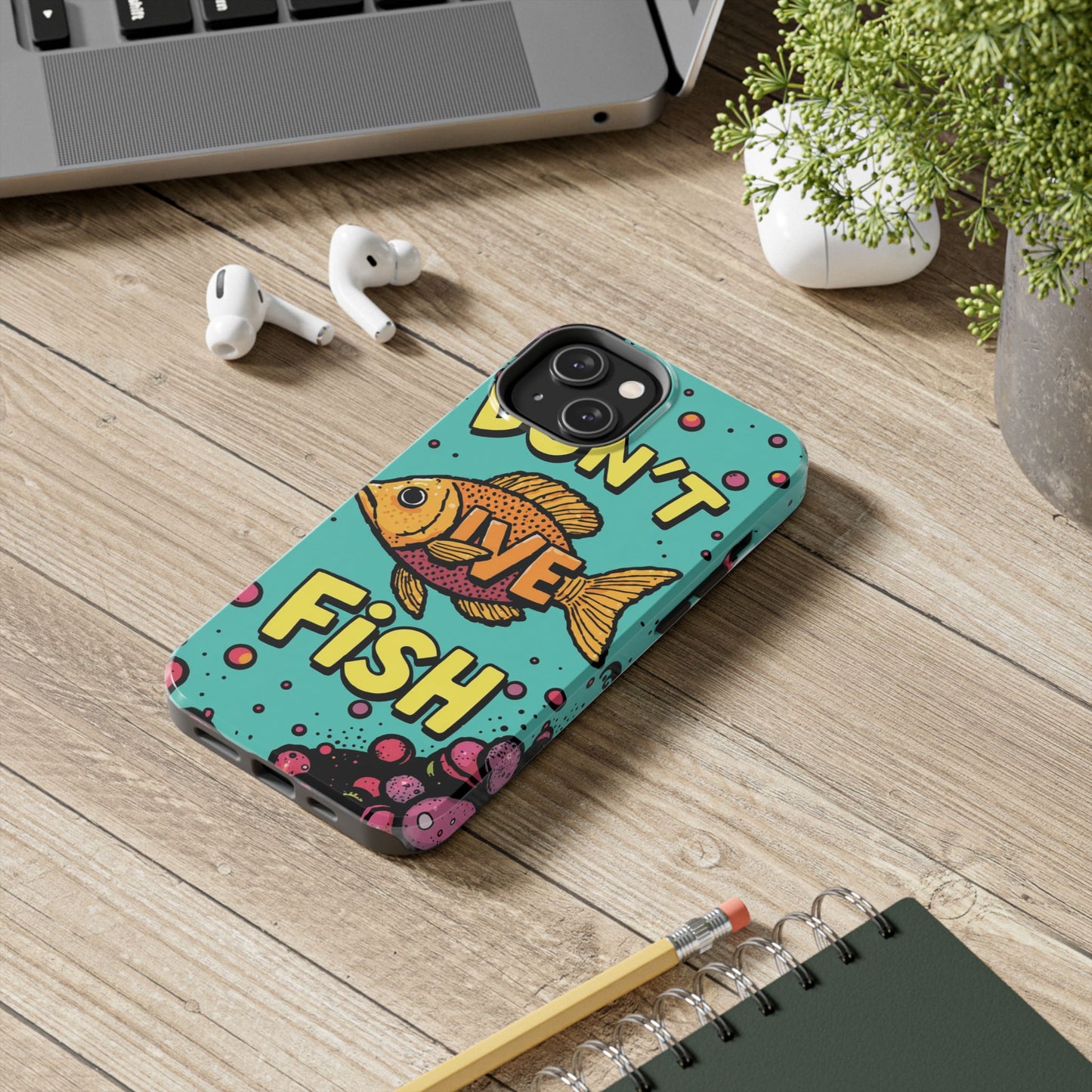 Catchy Fish-Themed Tough Phone Cases, Unique Gift for Fish Lovers, Durable Protection for Phones, Fun Aquatic Design, Ideal for Holidays