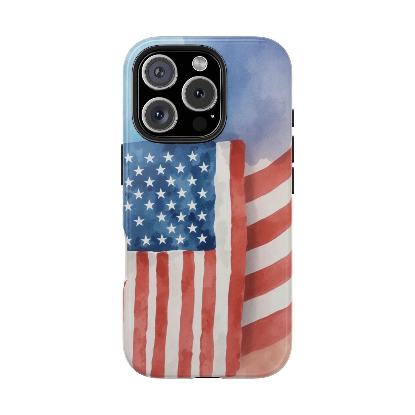 Abstract Watercolor American Flag Design - Tough Phone Case - for iPhone