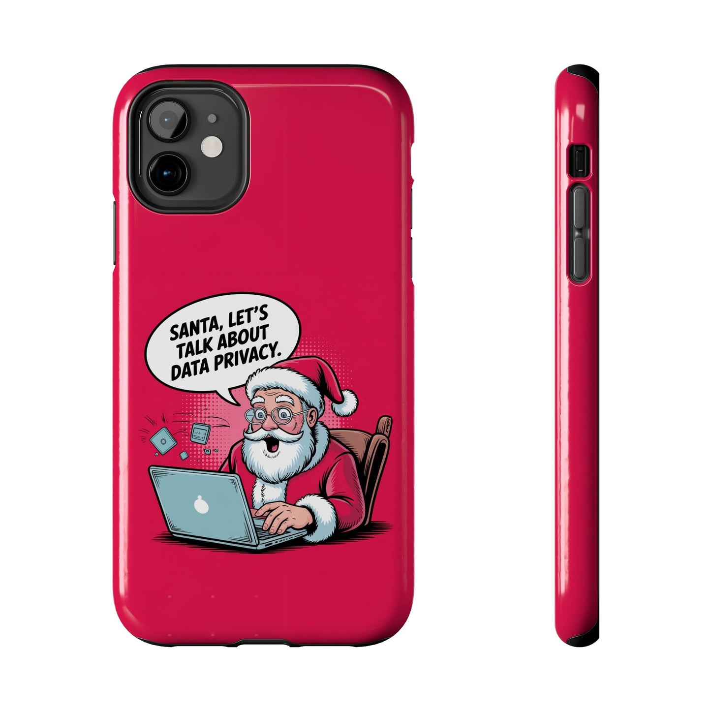 Santa Data Privacy Design Tough iPhone Case for Christmas