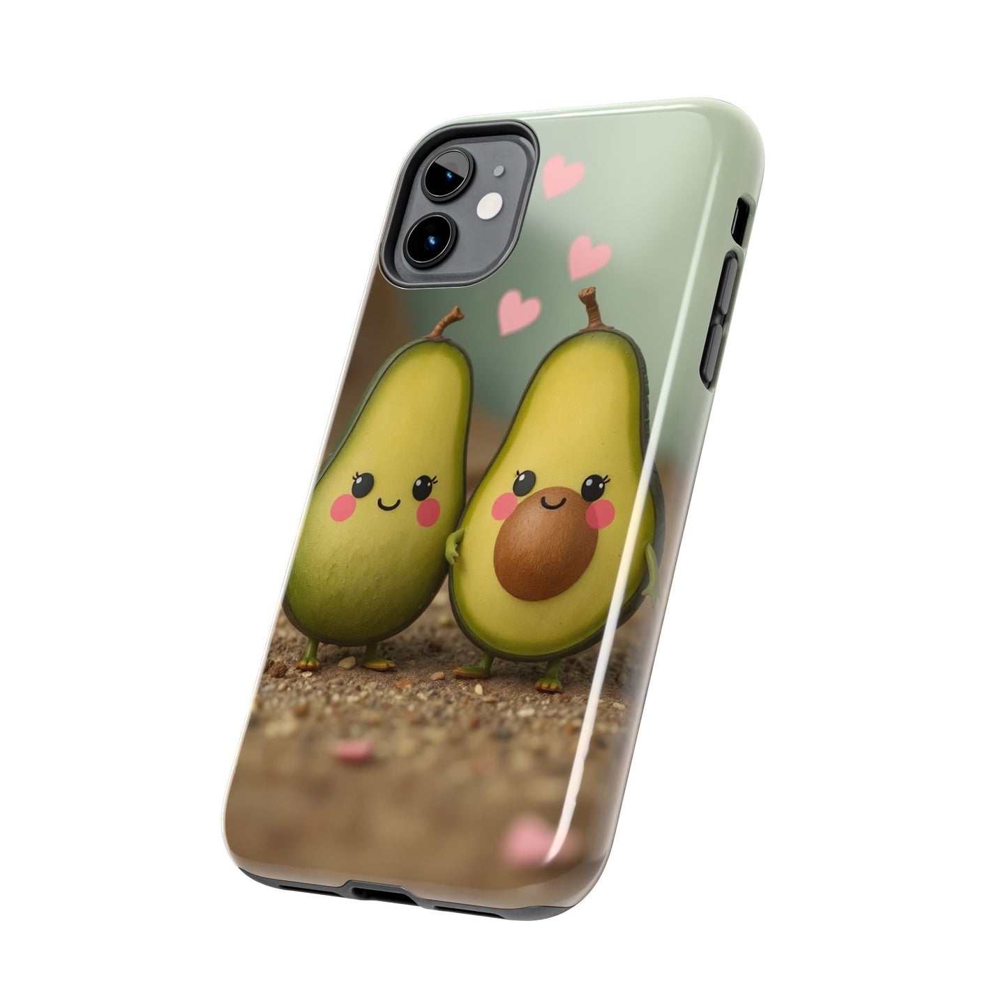 Cute Avocado Phone Case, Funny Tough Case, Quirky Phone Accessory, Gifts for Foodies, Valentine's Day Present