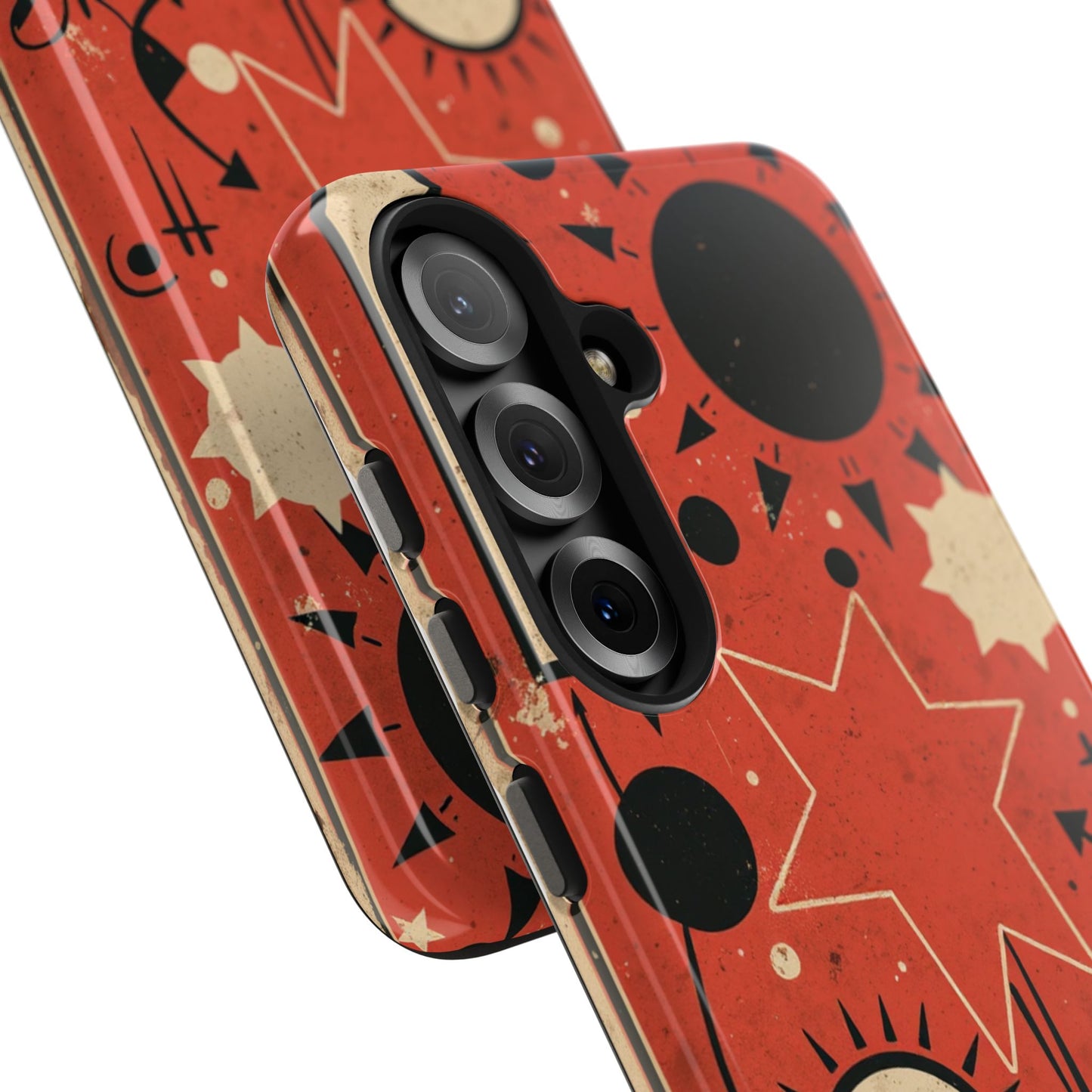 Retro Bold Tough Phone Case - Unique Geometric Design - for iPhone