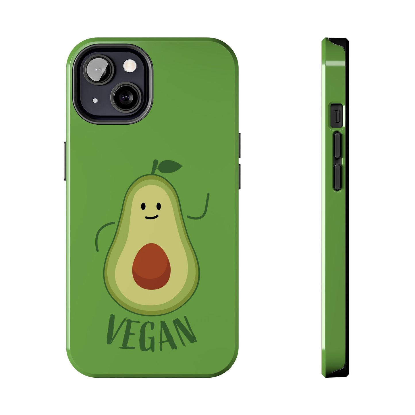 Vegan Avocado Tough Phone Case - Cute & Durable Phone Cover - for iPhone