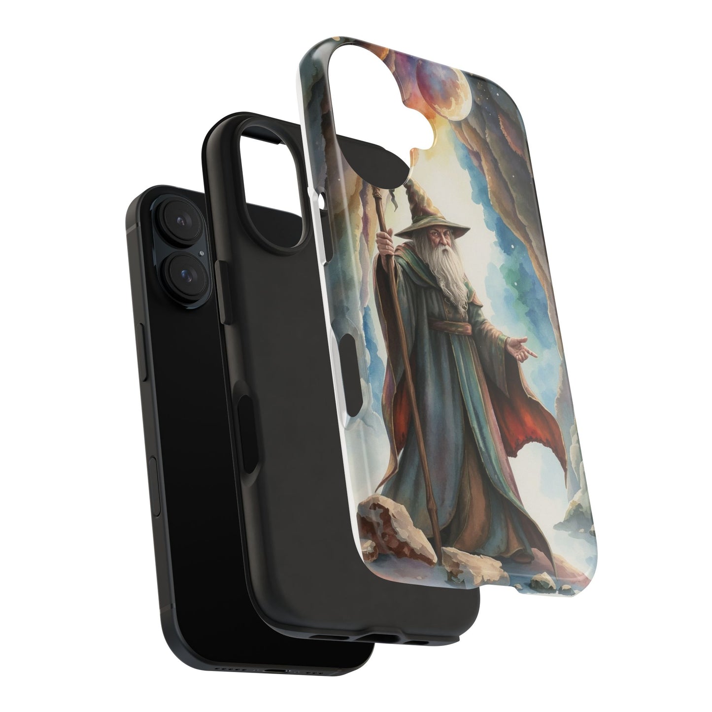 Magical Wizard Phone Case - Tough, Durable Phone Cover for Fantasy Lovers, Geek Gift, Unique Design, Celestial Phone Accessory