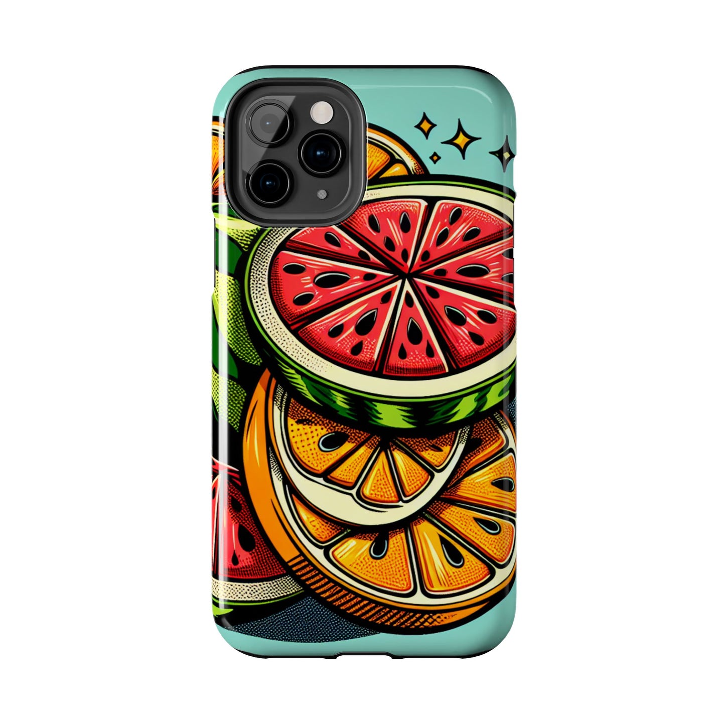 Vibrant Citrus Tough Phone Case - Fruit Slice Design - for iPhone