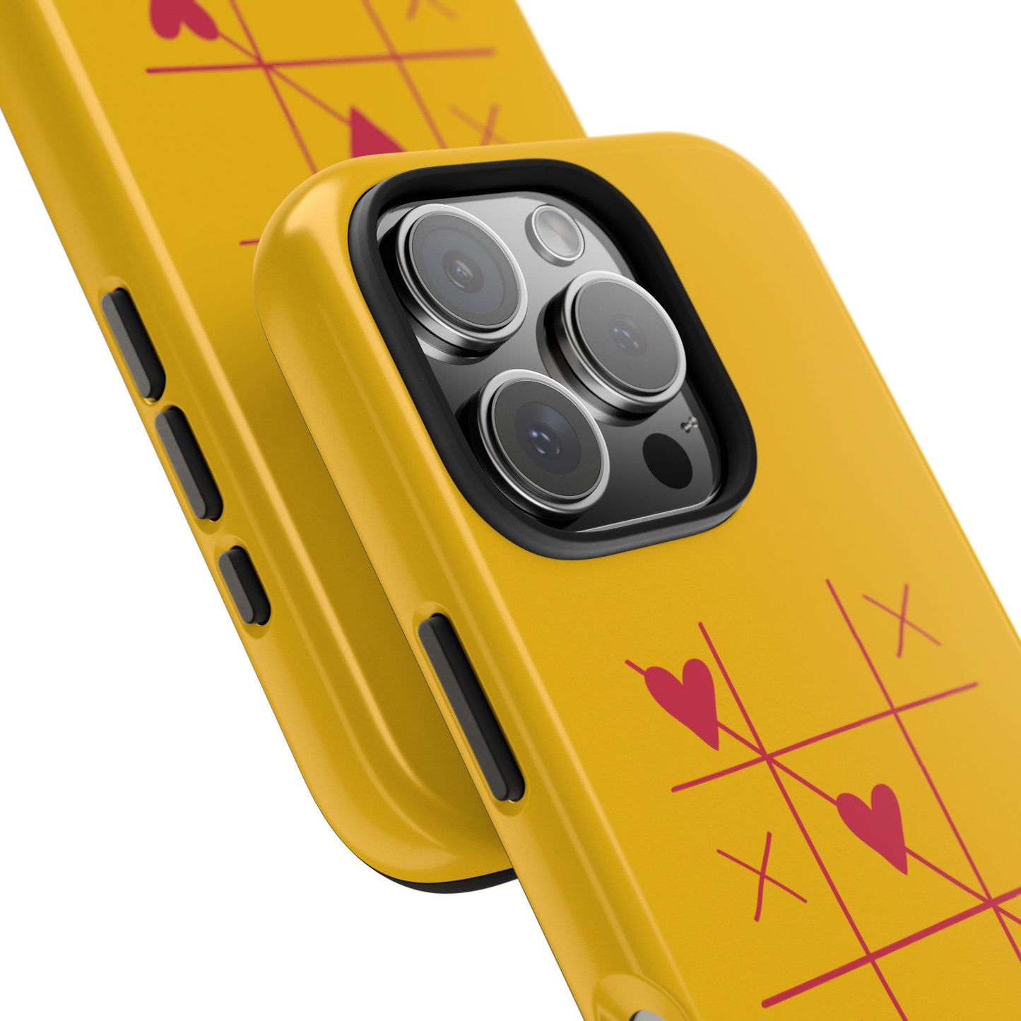 Heart Game Tough Phone Case - Fun Yellow Design for Gamers & Loved Ones - for iPhone