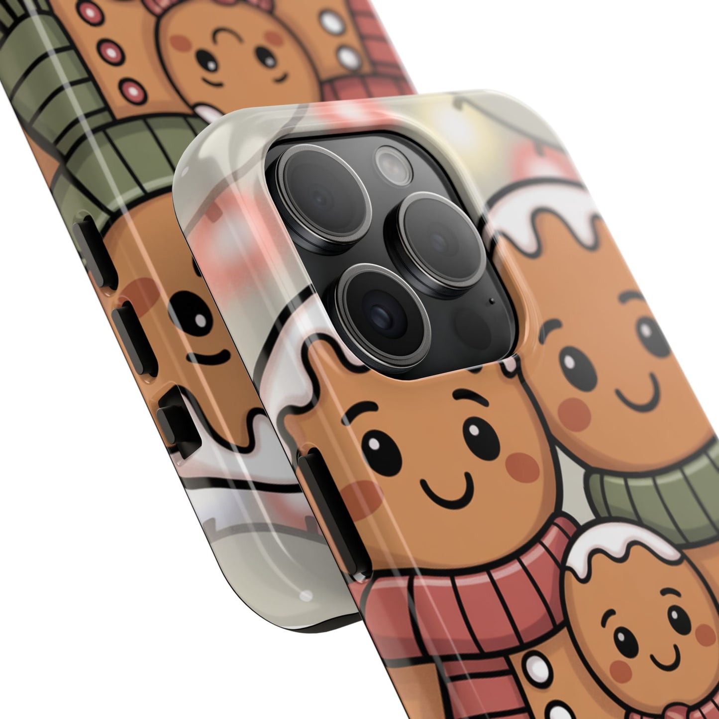 Gingerbread Cartoon Family Tough Phone Case – Festive Holiday Protection