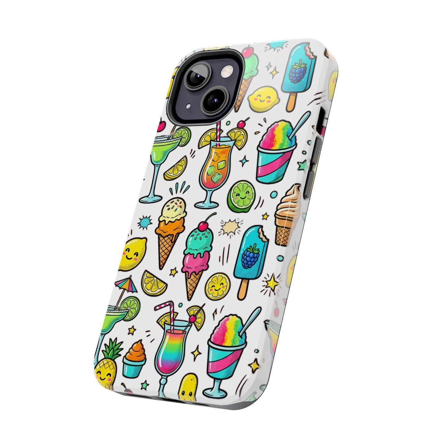 Tough Phone Case — Summer Ice Cream & Cocktails Pattern