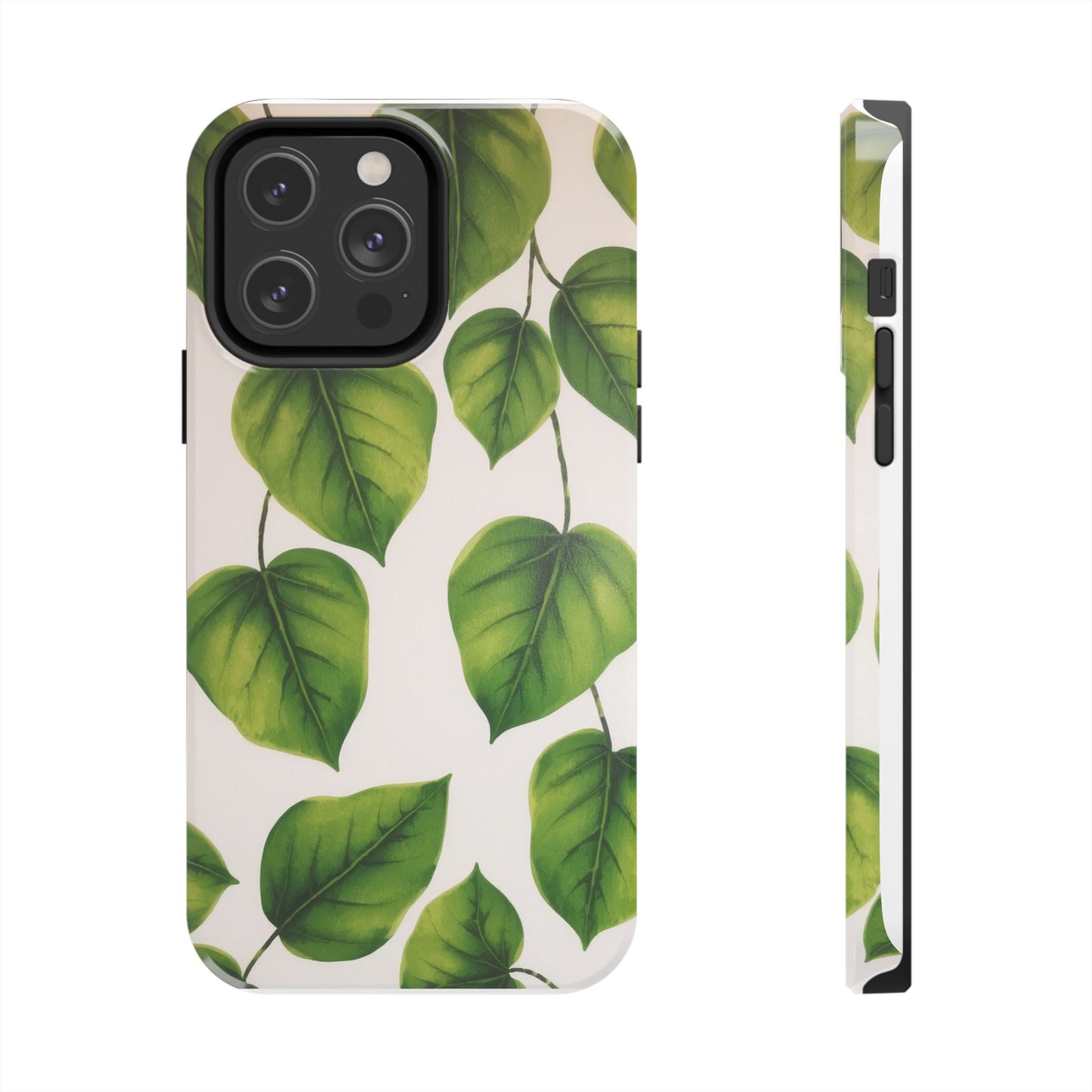 Tough Phone Cases with Green Leaf Design | Eco-Friendly Protection for Nature Lovers