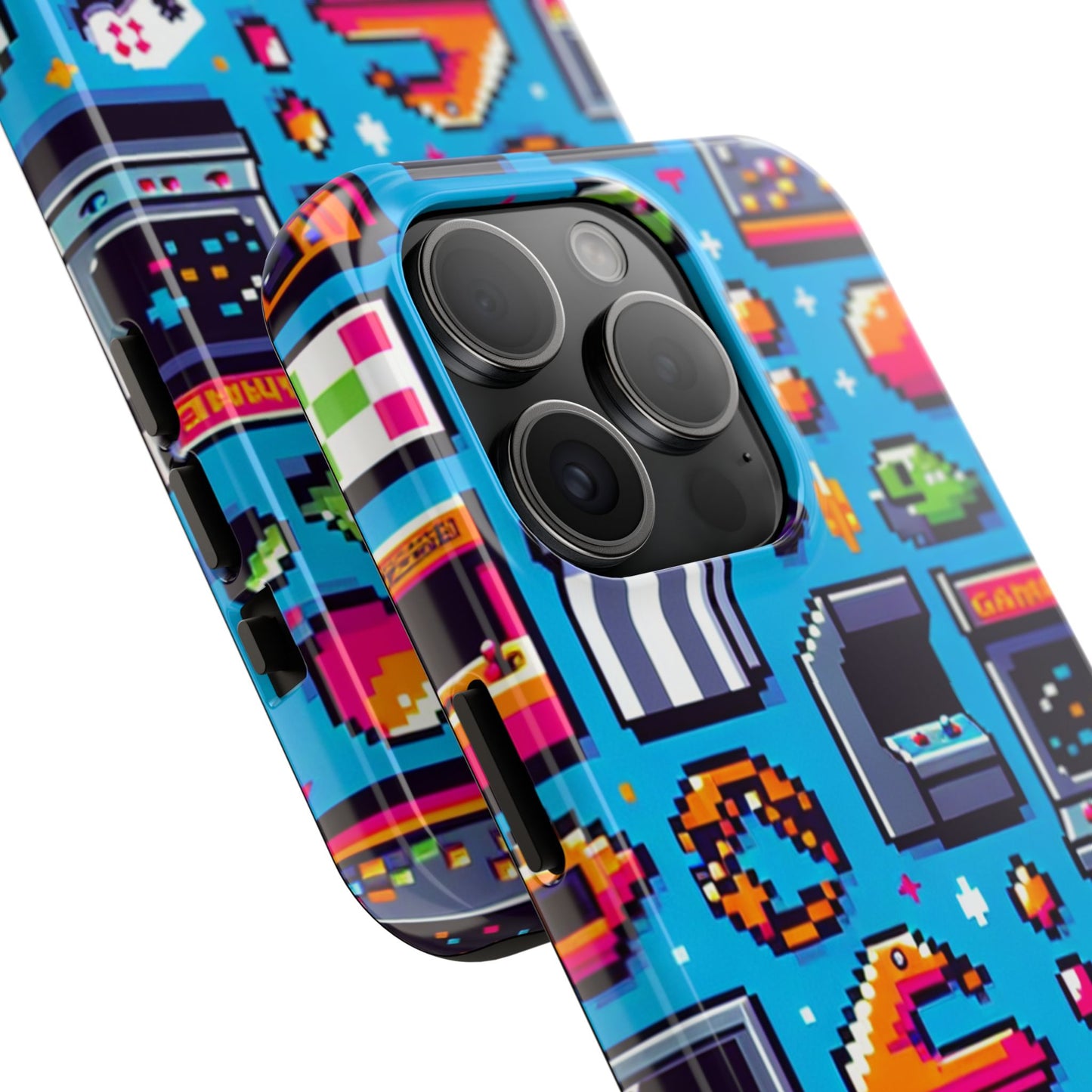 Retro Gaming Tough Phone Case - Pixel Art Design for Gamers - for iPhone