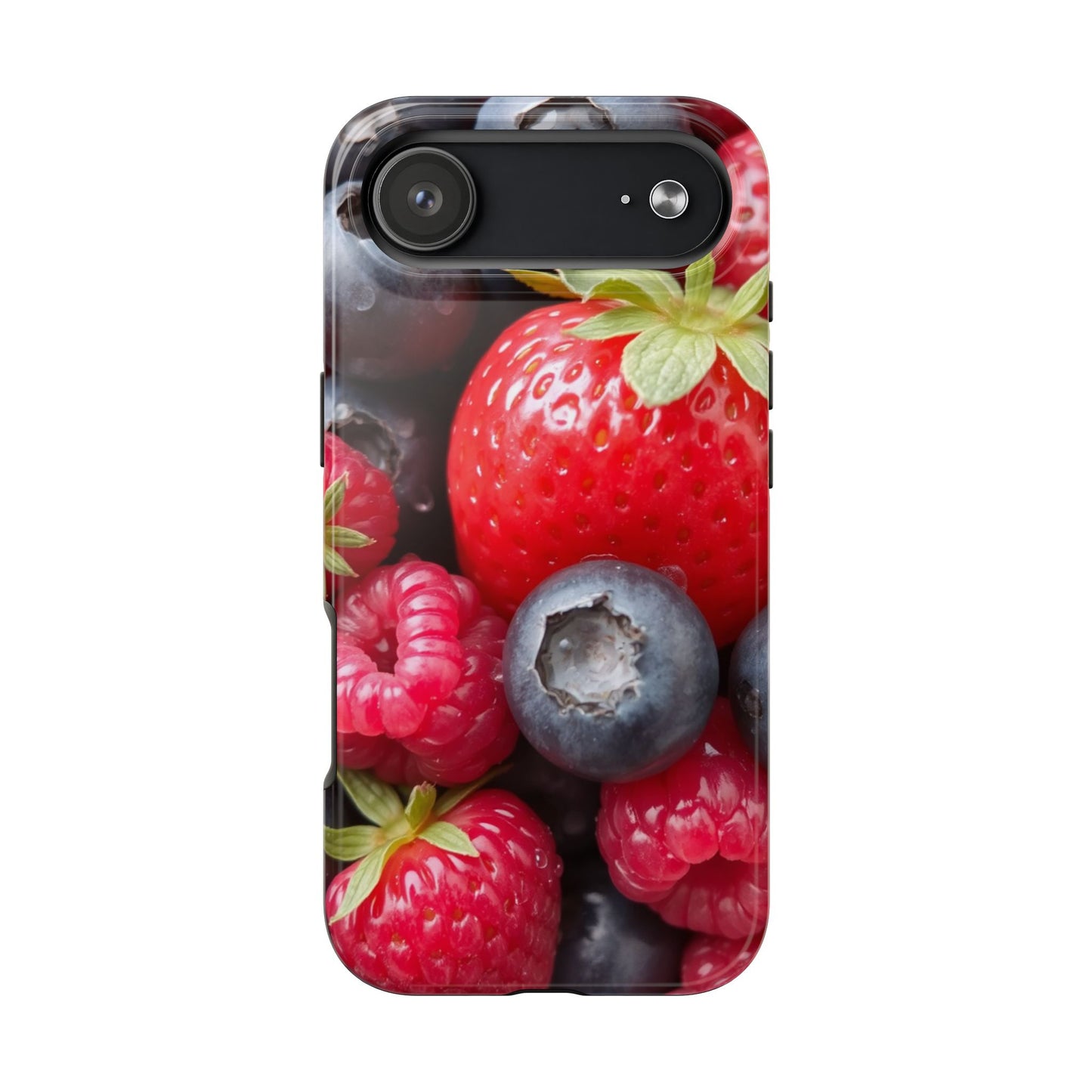 Fruit-Themed Tough Phone Case - Berry Burst Design