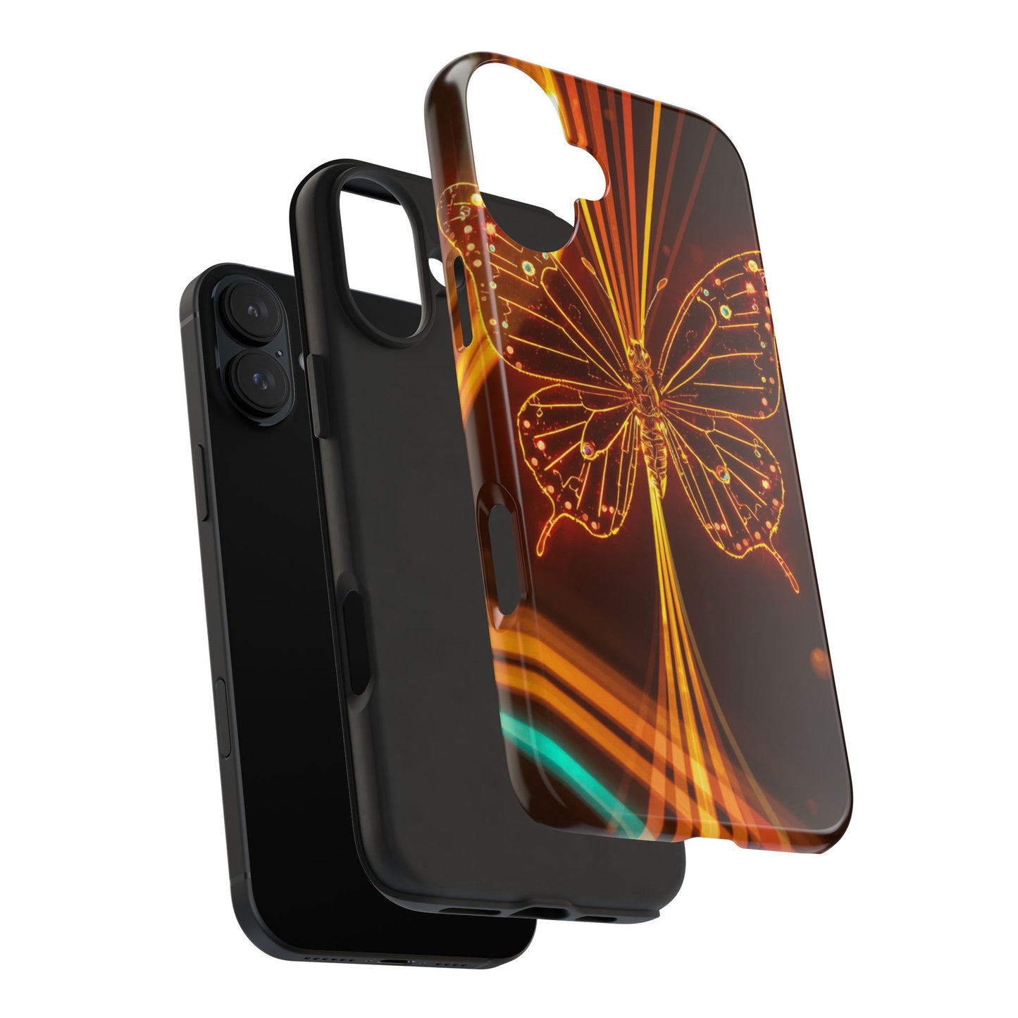 Elegant Butterfly Tough Phone Case - Stylish Protection for Nature Lovers