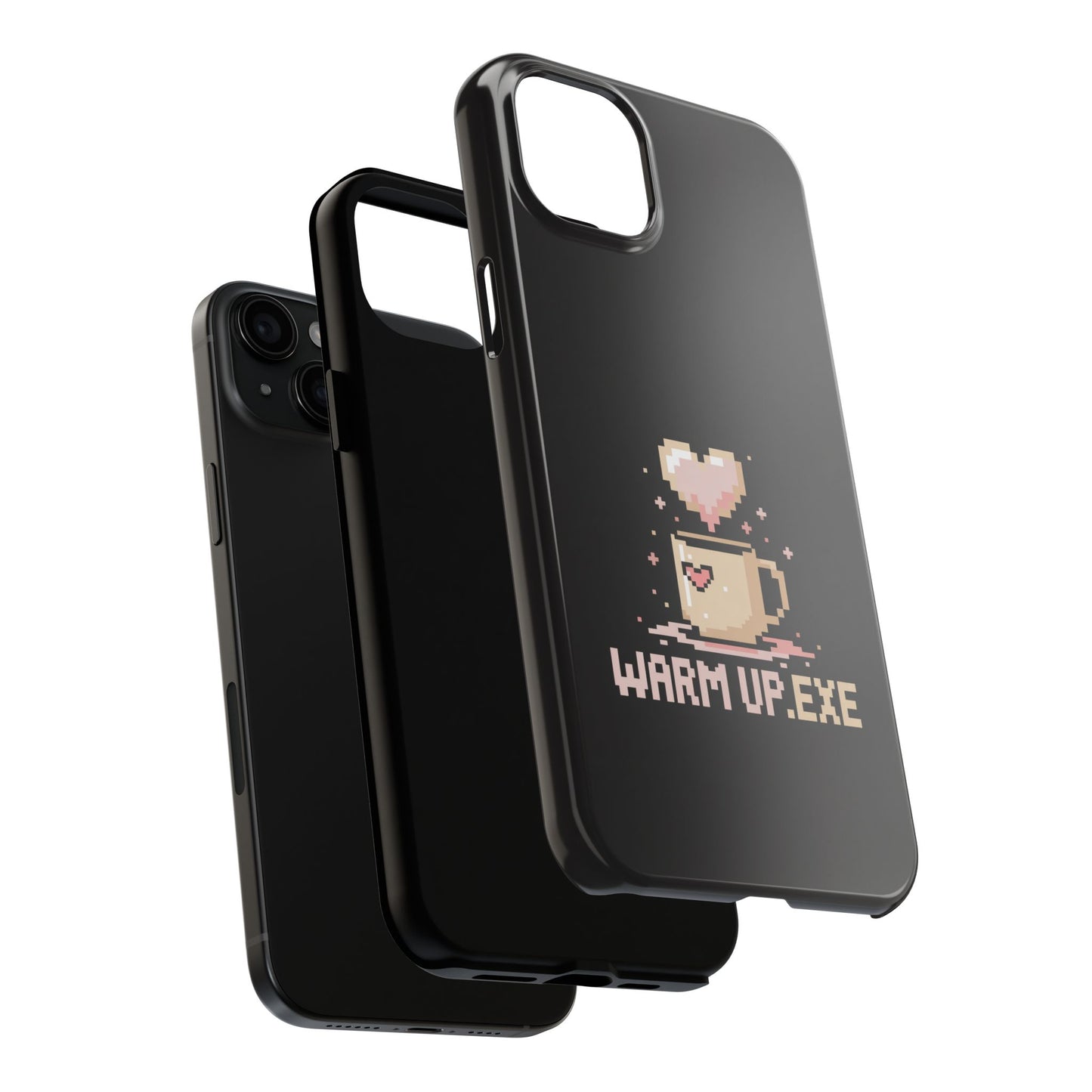 Warm Up.EXE Tough Phone Case - Cute Pixel Art Design for Tech Lovers