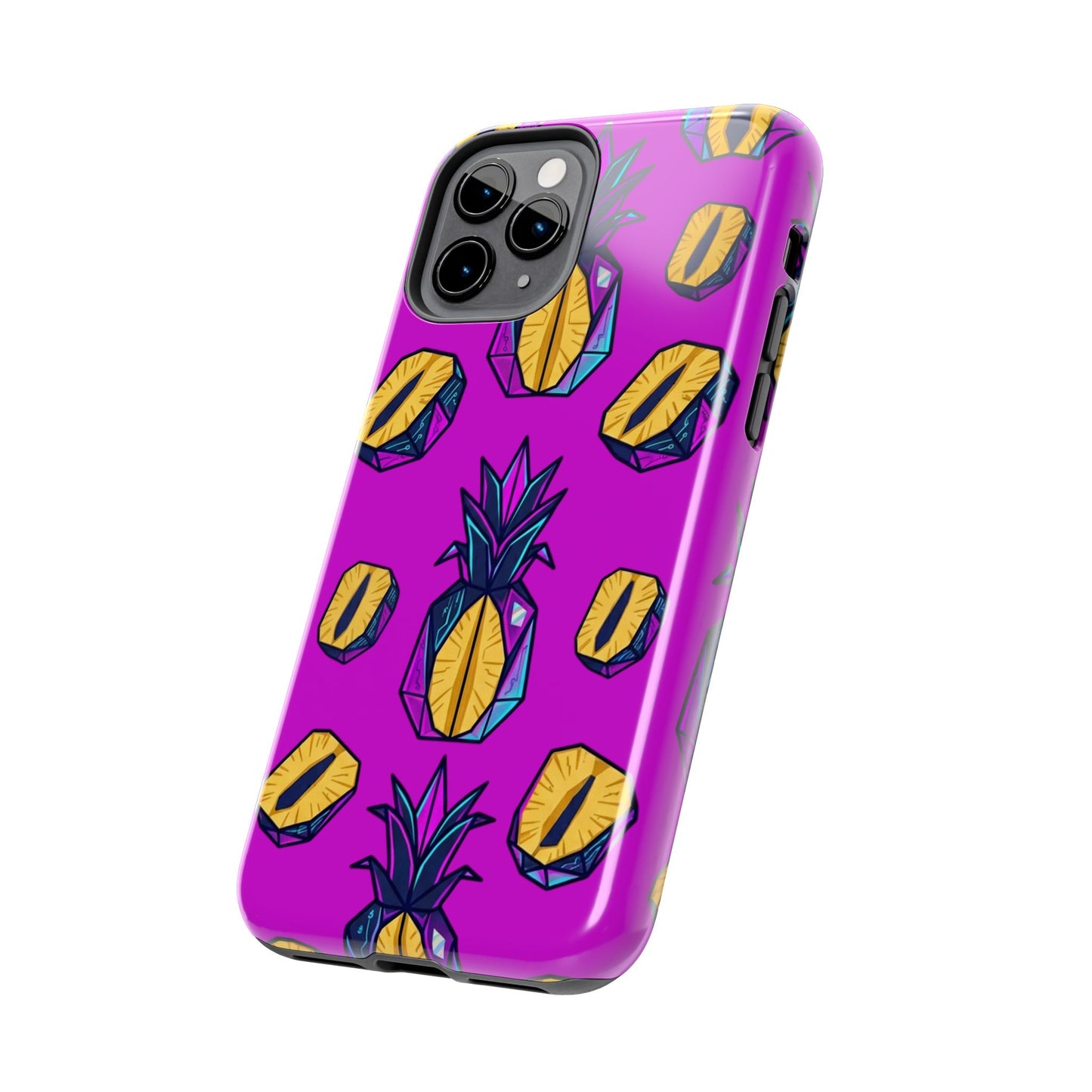 Cyberpunk Origami Pineapple iPhone Case