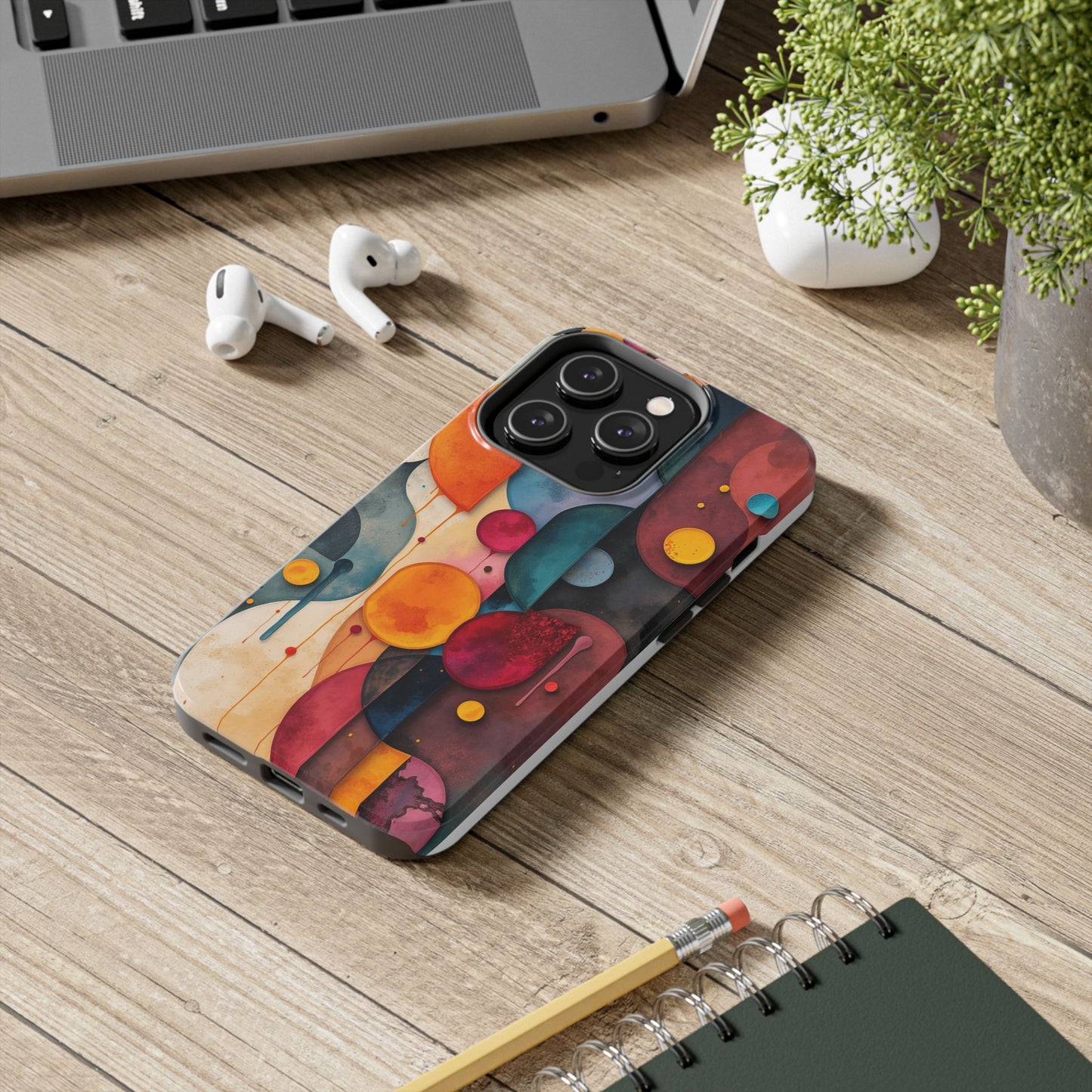 Artistic Tough Phone Cases - Colorful Abstract Design for Trendy Protection - for iPhone