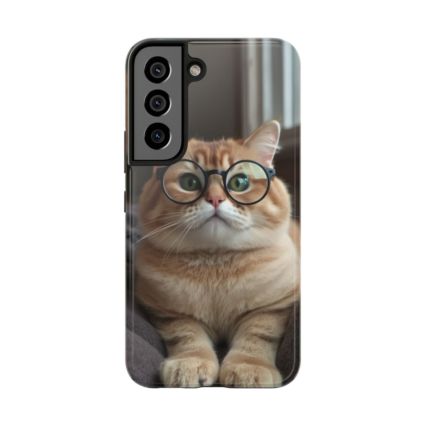 Cute Cat Glasses Tough Phone Case - Fun & Stylish Protection for Cat Lovers