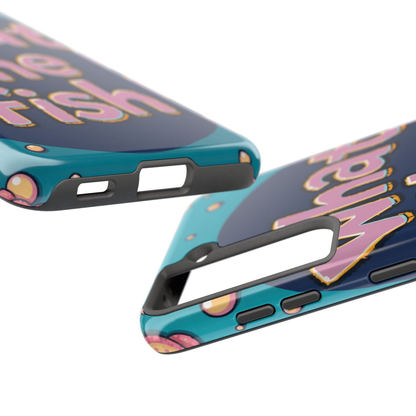 Playful Tough Phone Case - "What the Fish" Design
