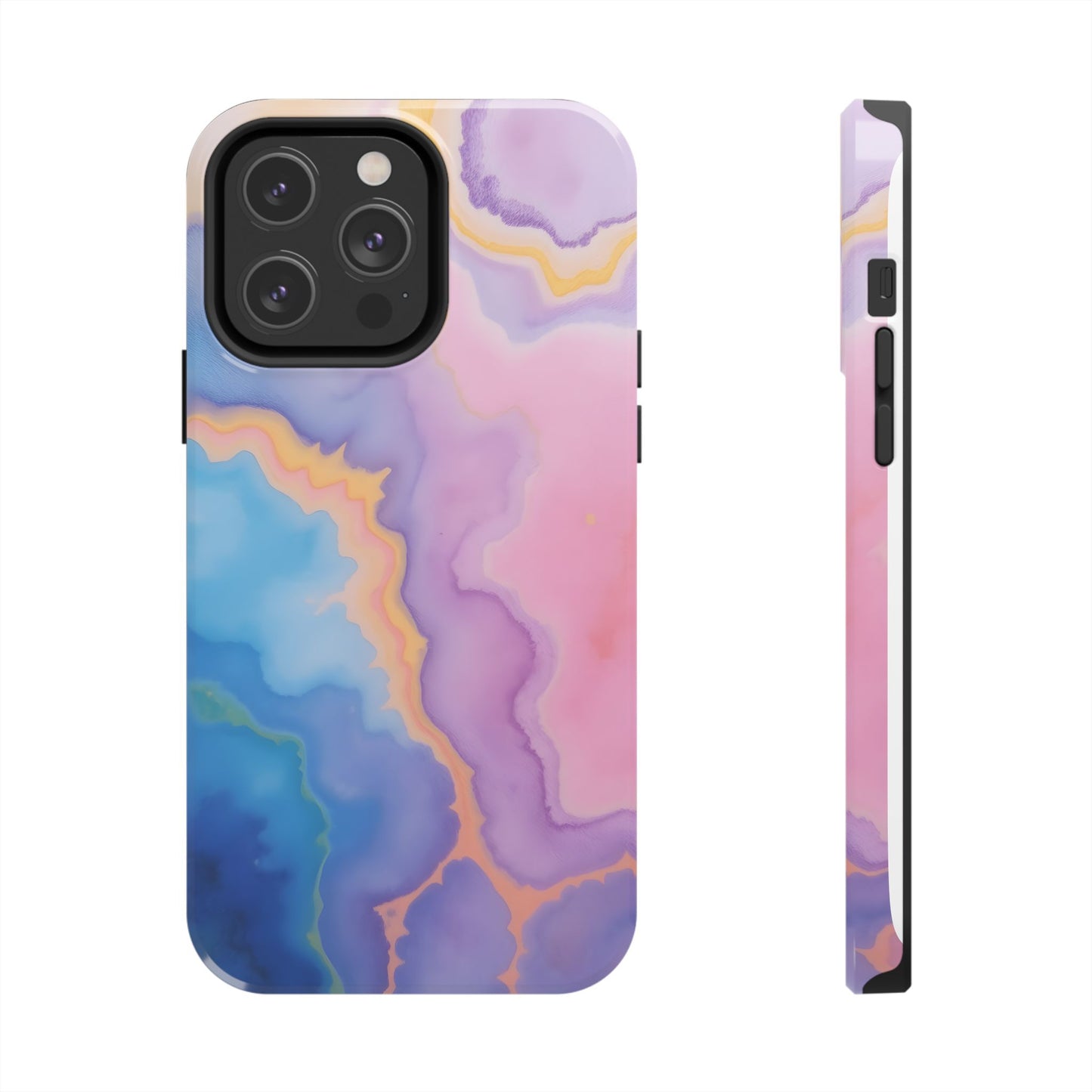 Watercolor Abstract Colors Tough Phone Case - Protective Cover for iPhone