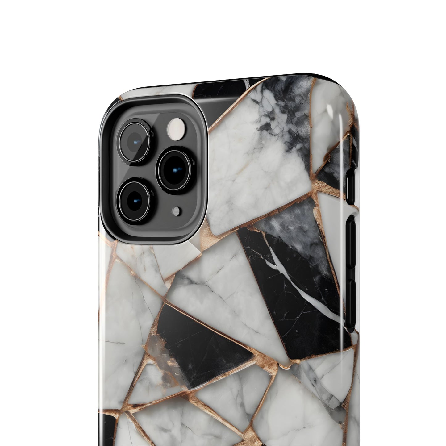 Elegant Marble Tough Phone Case - Stylish Protection for iPhone