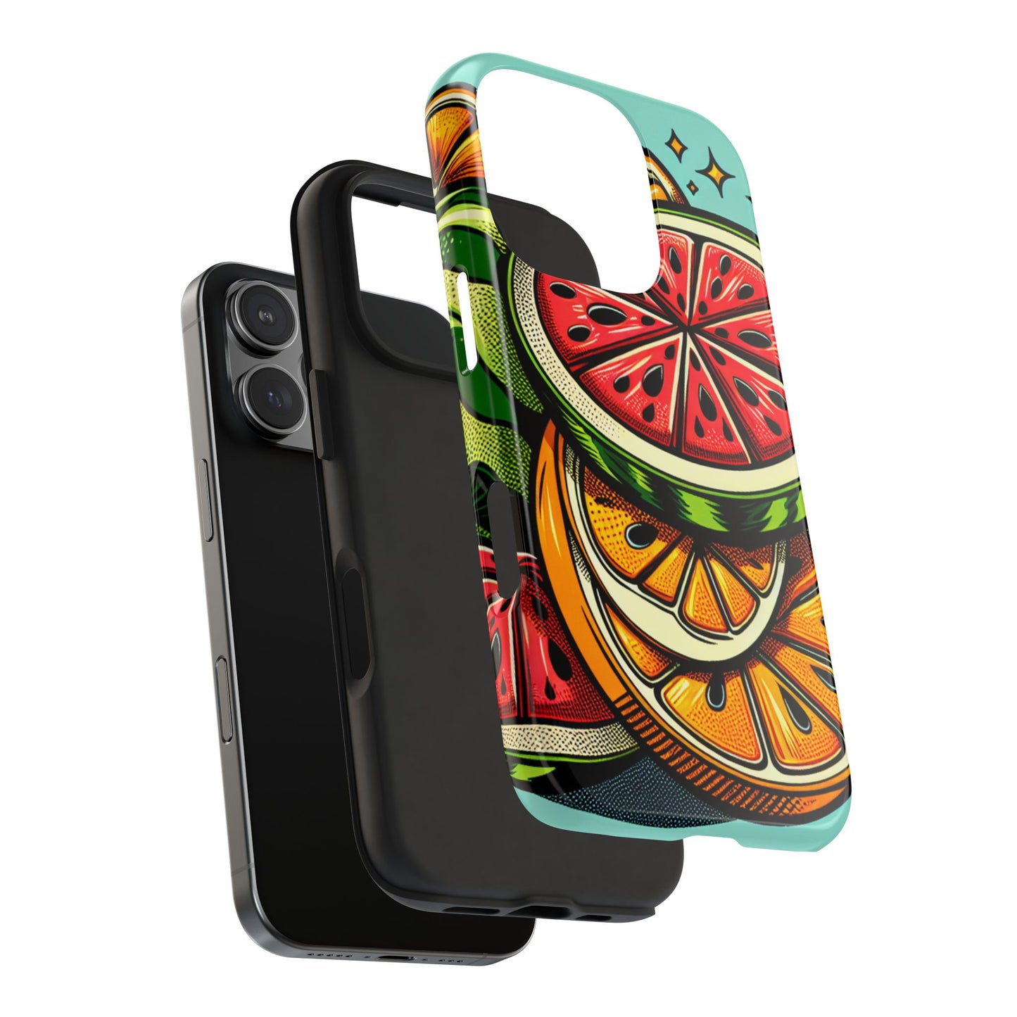 Vibrant Citrus Tough Phone Case - Fruit Slice Design - for iPhone