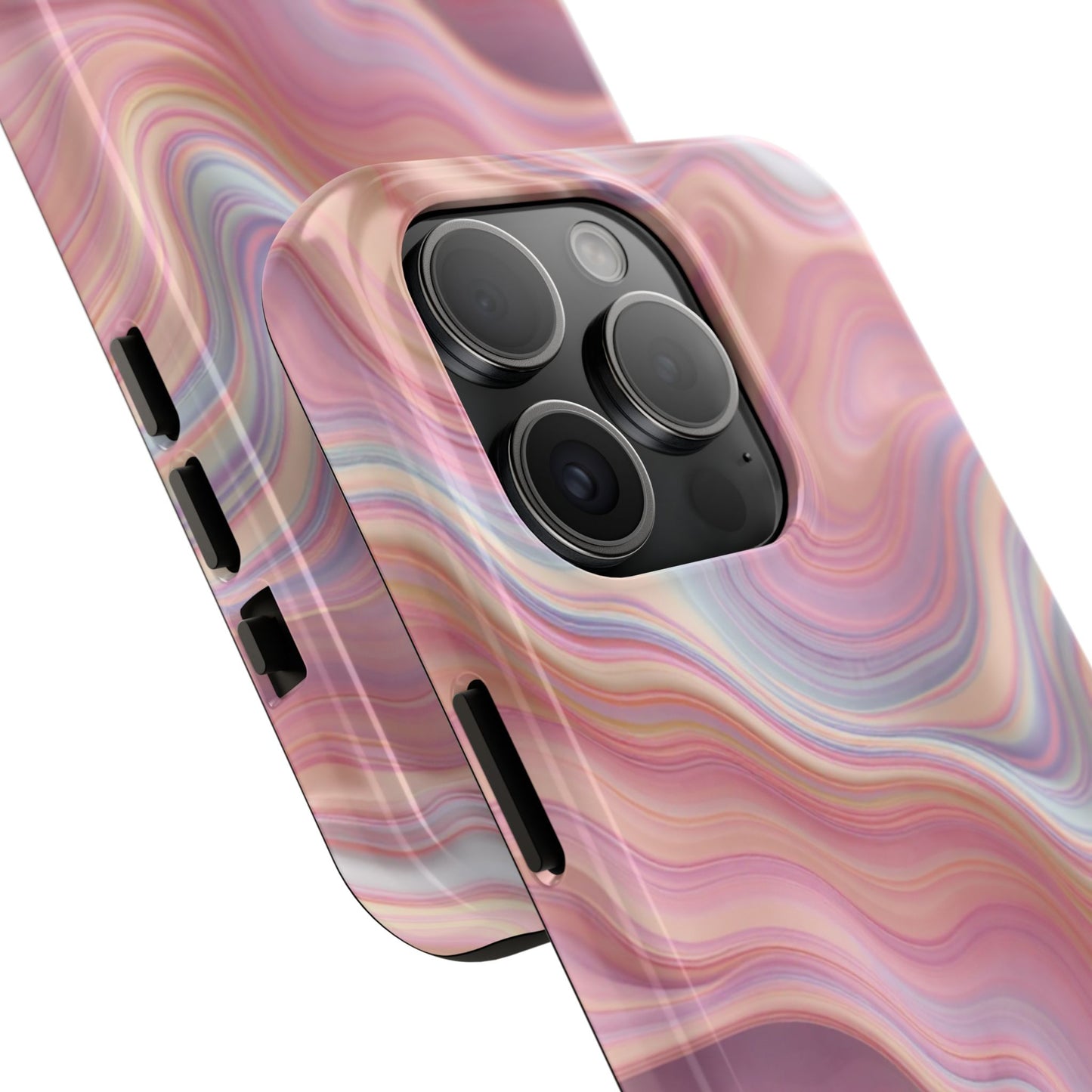 Stylish Tough Phone Cases - Abstract Pink Marble Design